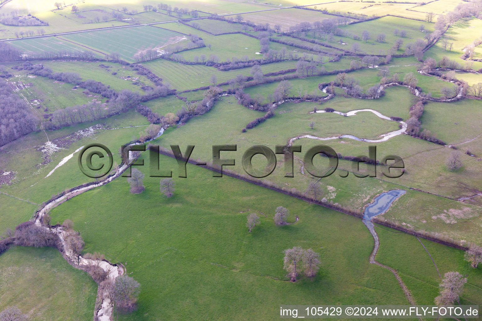 Bird's eye view of Épinac in the state Saone et Loire, France