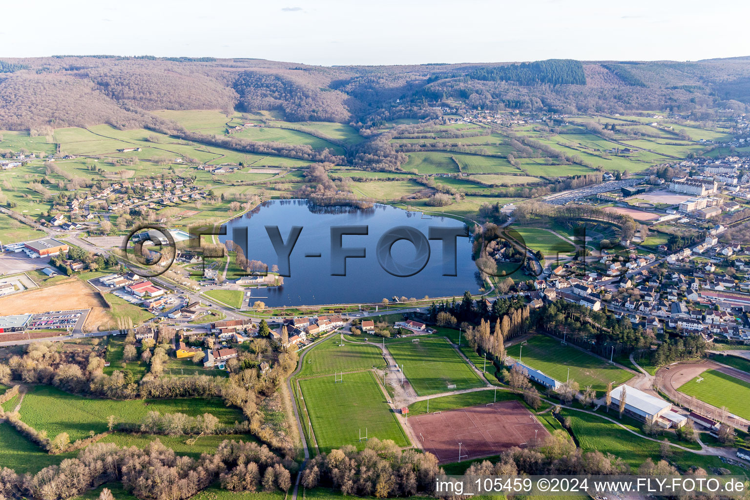 Oblique view of (Burgundy) in Autun in the state Saone et Loire, France