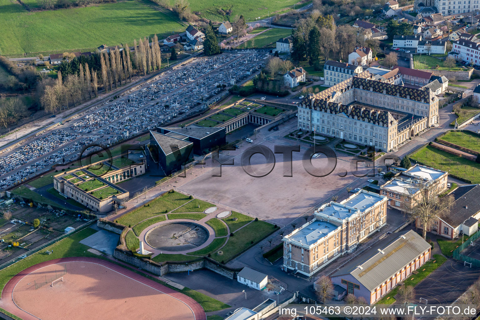 (Burgundy) in Autun in the state Saone et Loire, France seen from above