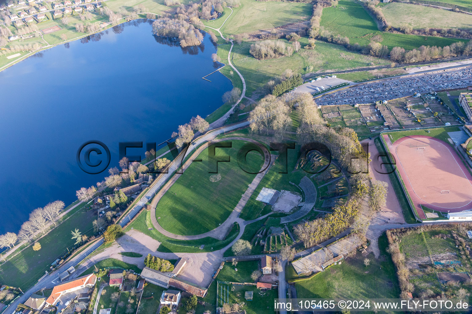 Bird's eye view of (Burgundy) in Autun in the state Saone et Loire, France