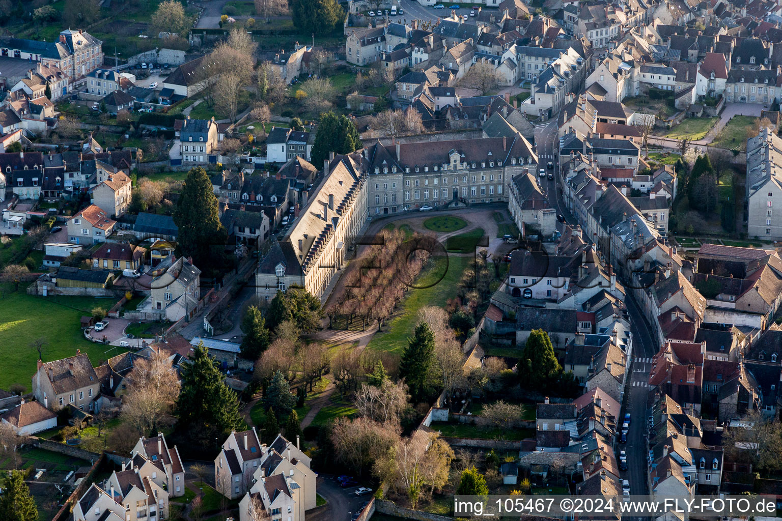 Drone recording of (Burgundy) in Autun in the state Saone et Loire, France