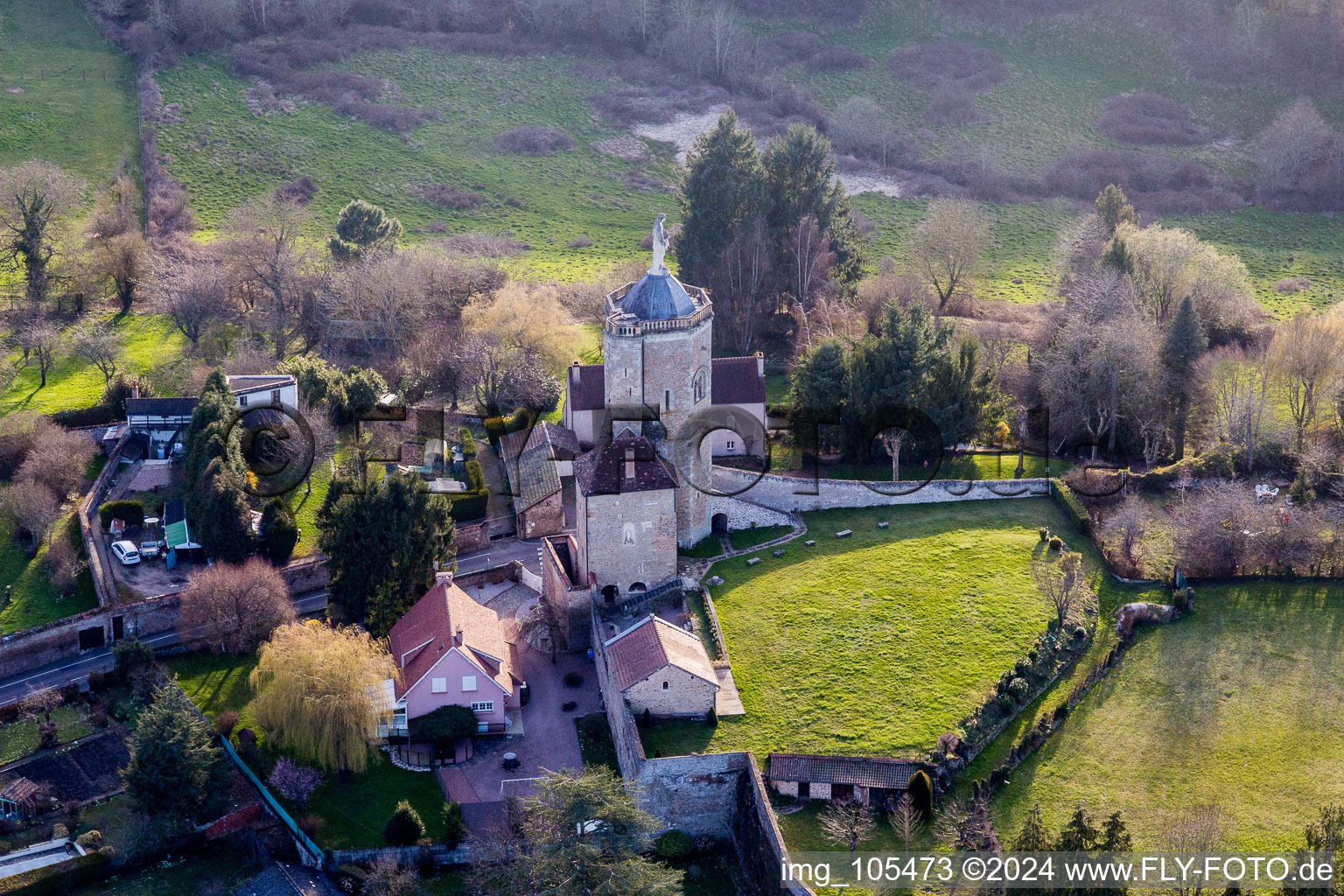 (Burgundy) in Autun in the state Saone et Loire, France from a drone