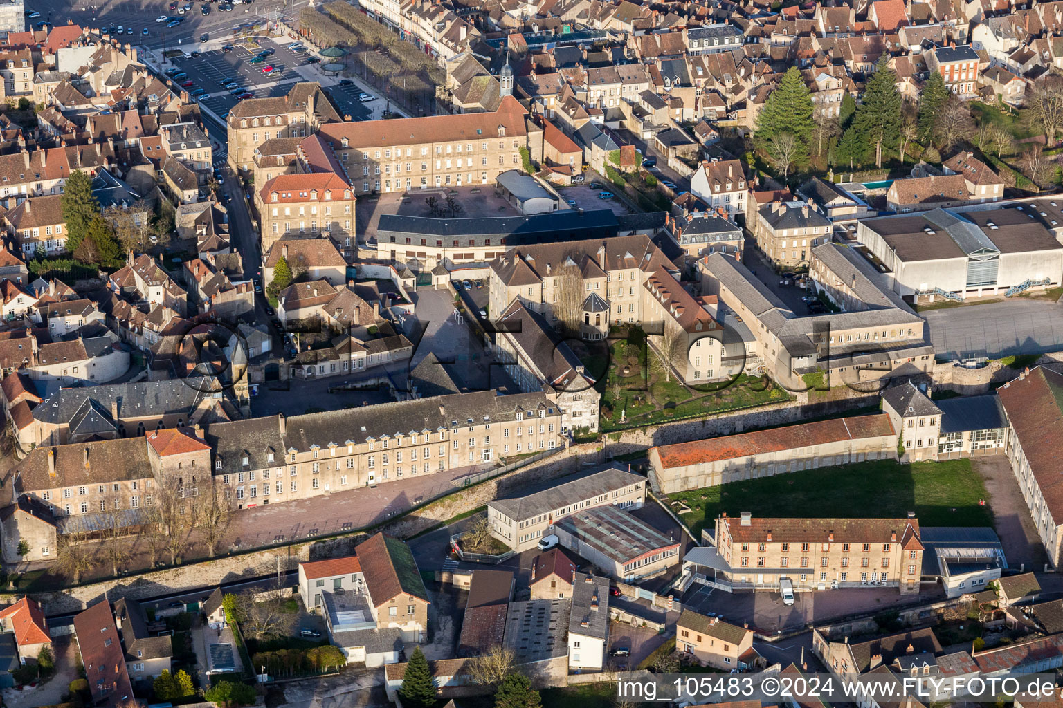 (Burgundy) in Autun in the state Saone et Loire, France out of the air