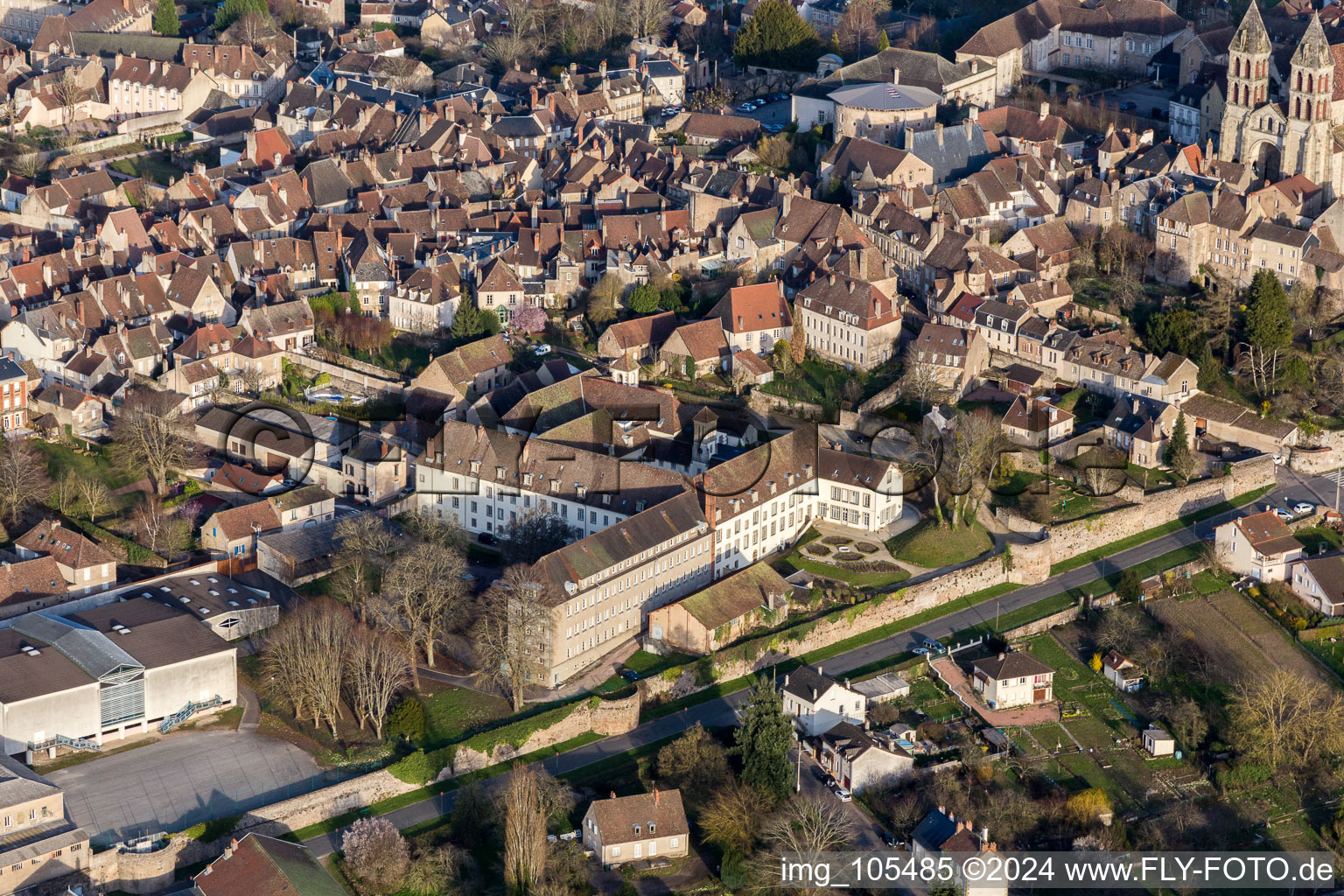 (Burgundy) in Autun in the state Saone et Loire, France from the plane