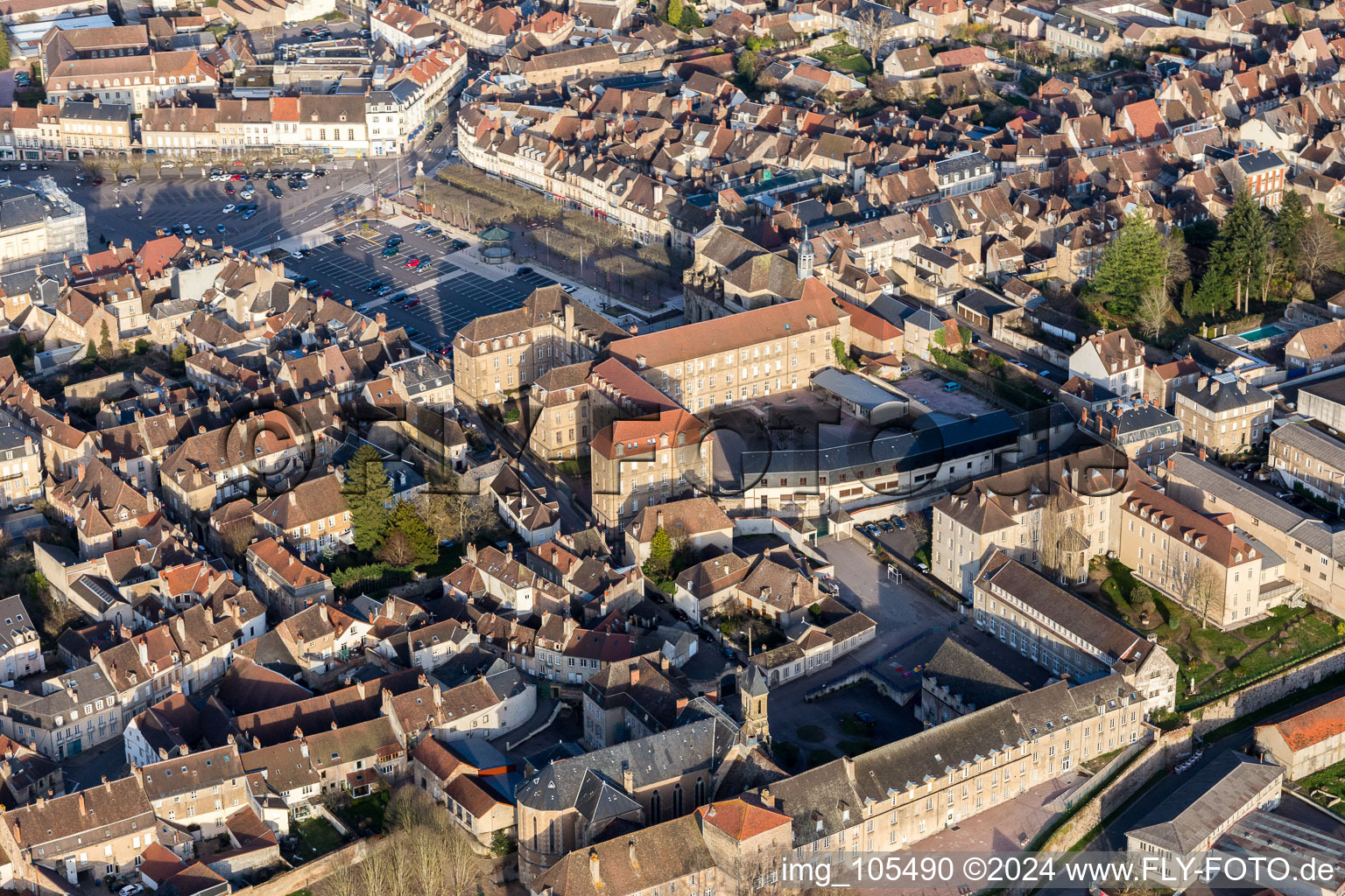 School building of the military school in Autun in Bourgogne-Franche-Comte, France