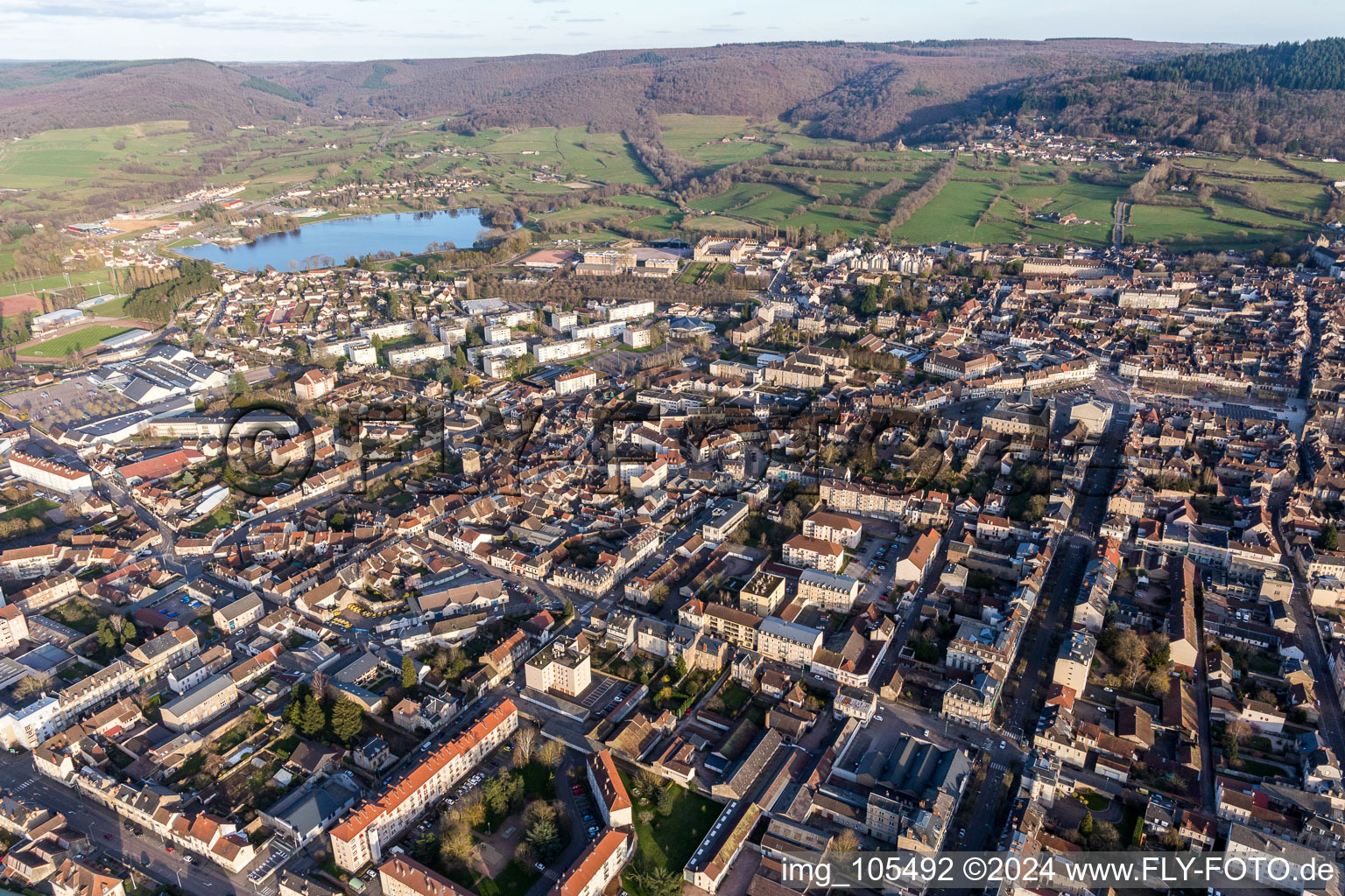 Drone image of (Burgundy) in Autun in the state Saone et Loire, France