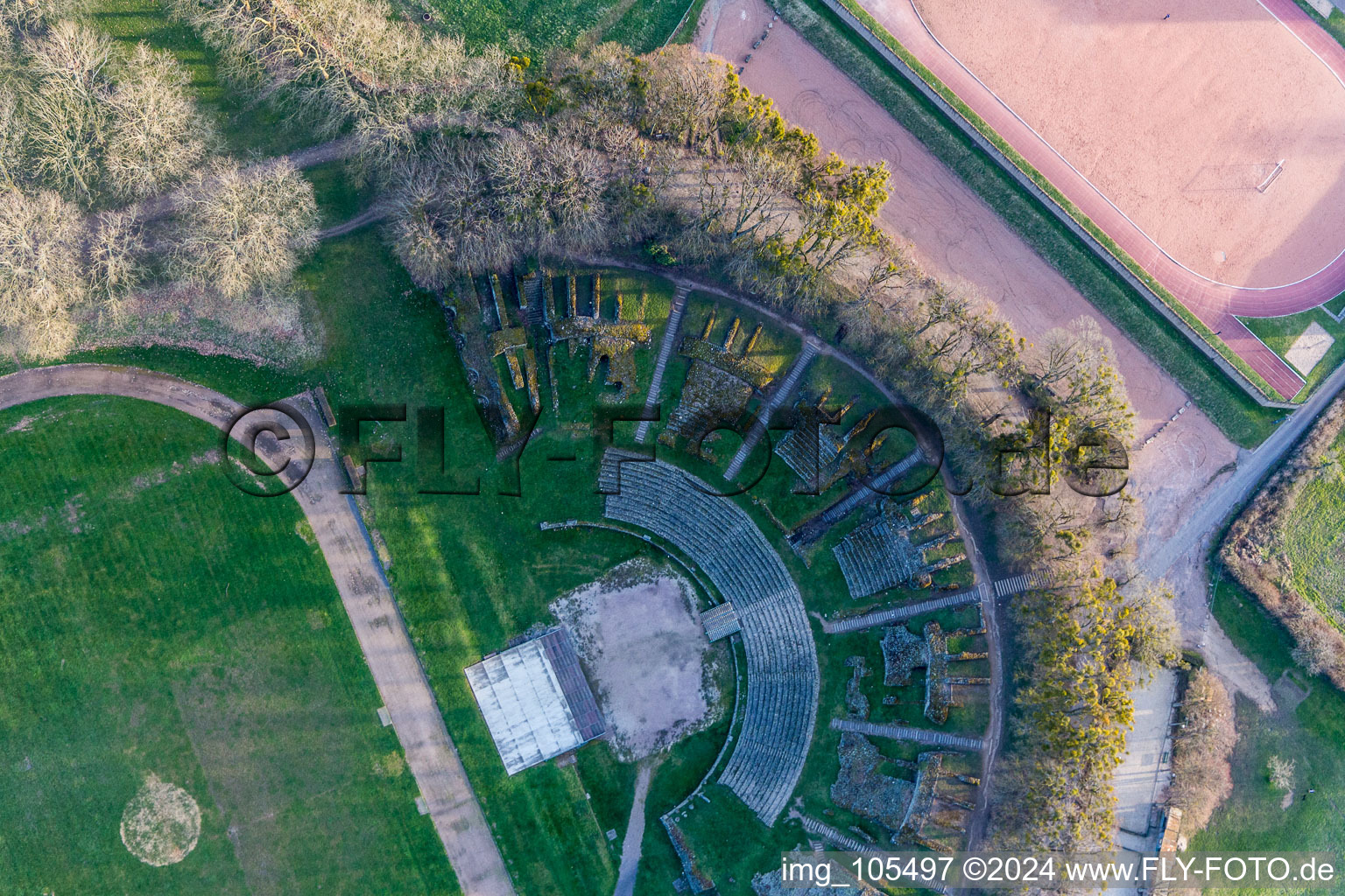 Aerial photograpy of (Burgundy) in Autun in the state Saone et Loire, France