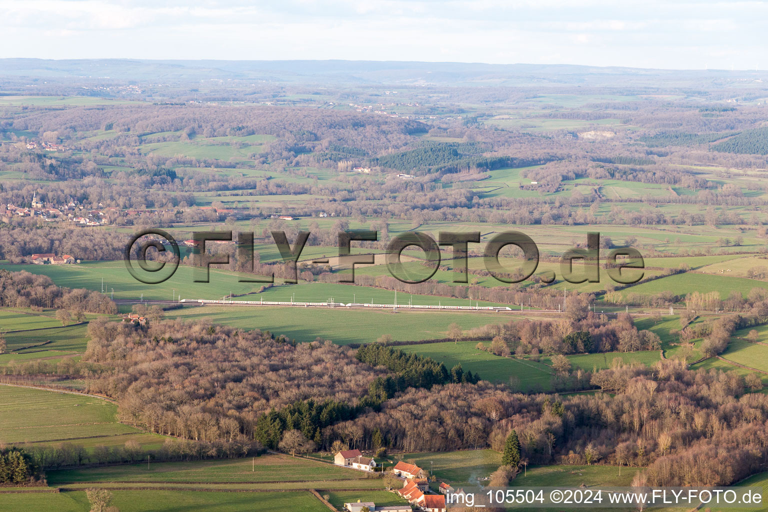 TGV in Sully in the state Saone et Loire, France