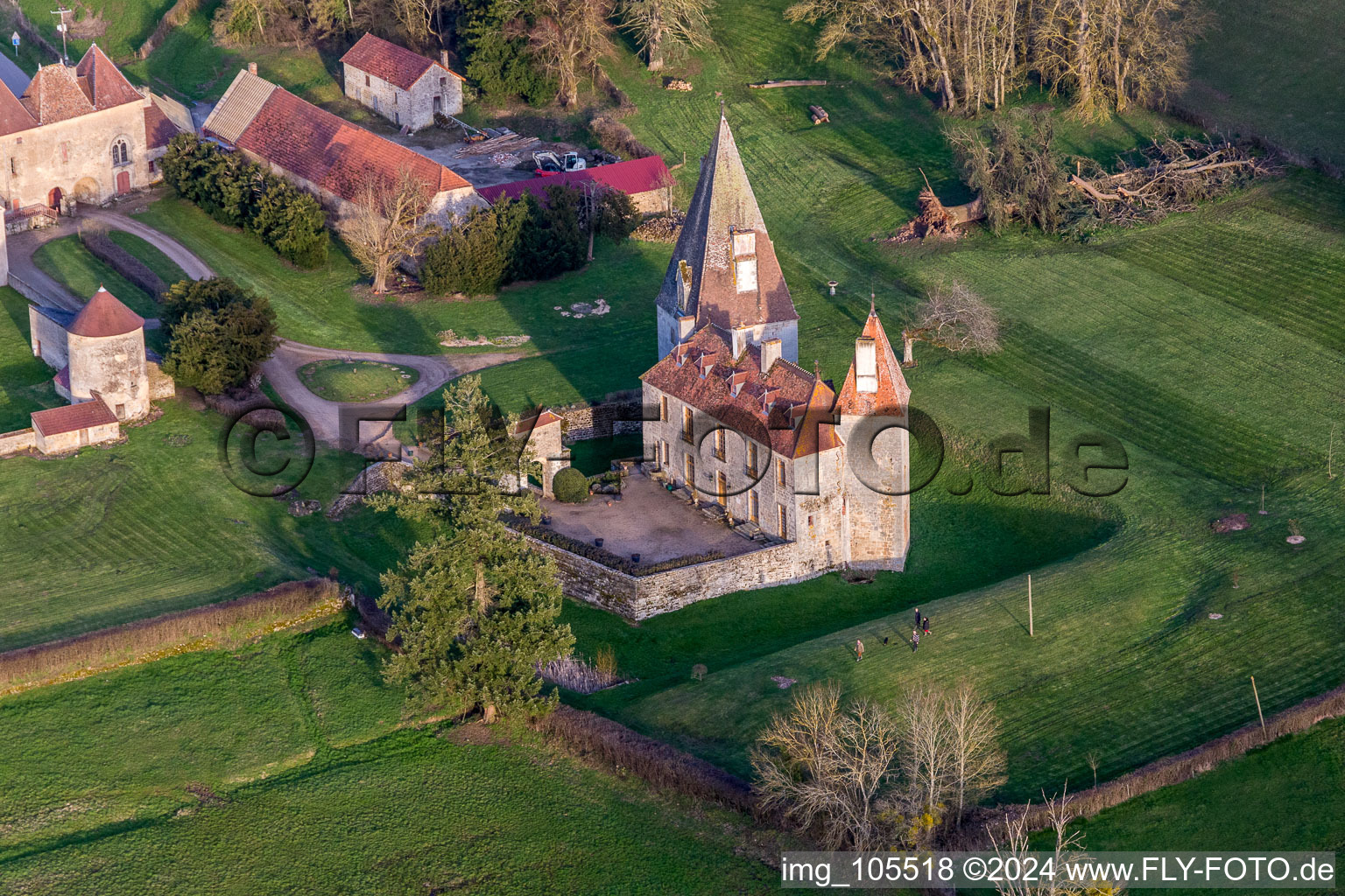 Castle of Chateau de Morlet in Morlet in Bourgogne-Franche-Comte, France