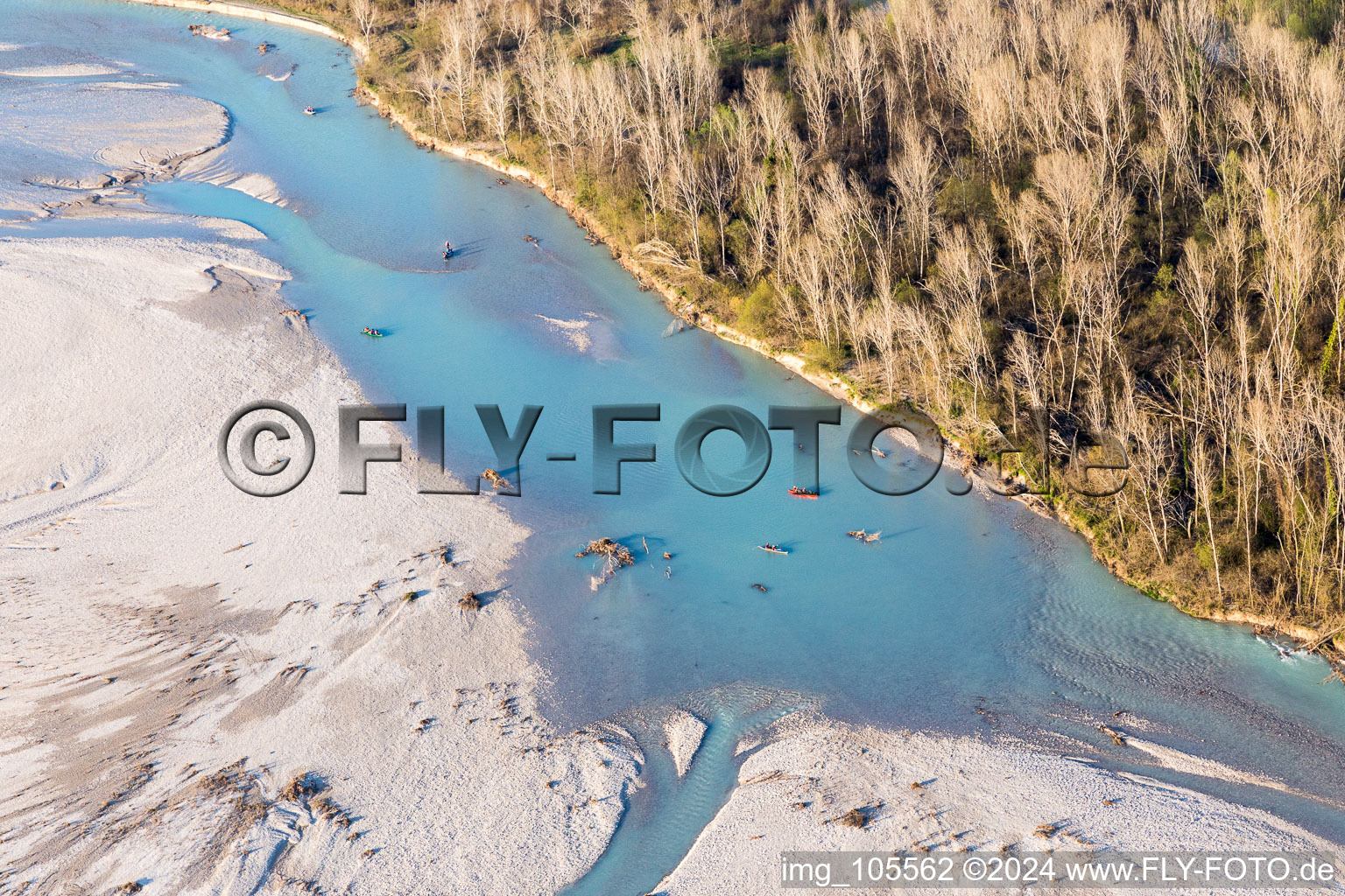 Aerial view of Madonna di Loreto in the state Friuli Venezia Giulia, Italy