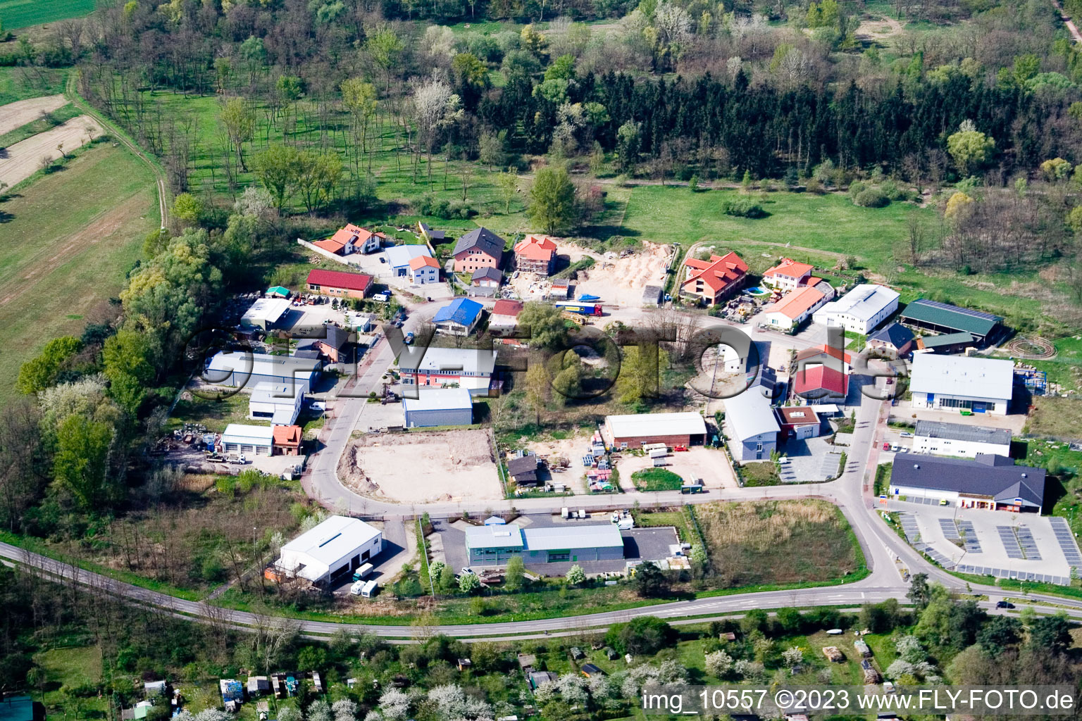 South tissue area in Jockgrim in the state Rhineland-Palatinate, Germany