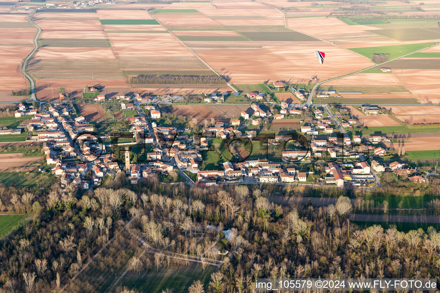 Oblique view of Turrida in the state Friuli Venezia Giulia, Italy