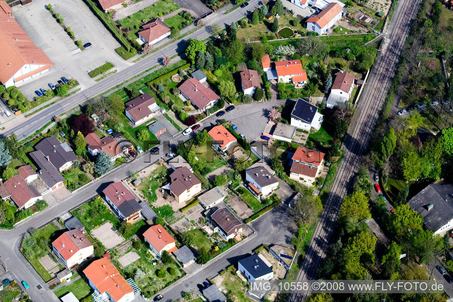 Germersheimer Street in Jockgrim in the state Rhineland-Palatinate, Germany