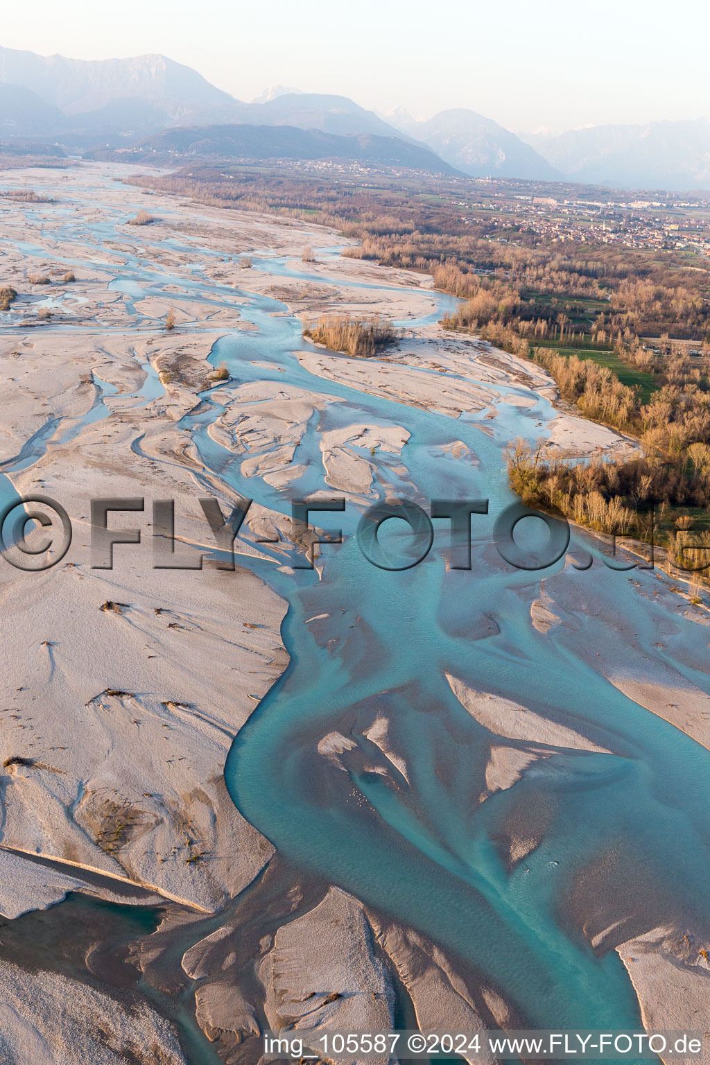 Dignano in the state Friuli Venezia Giulia, Italy out of the air