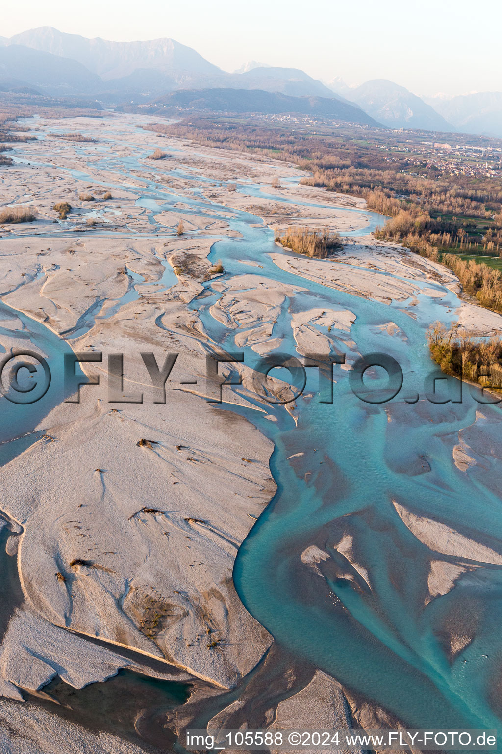 Dignano in the state Friuli Venezia Giulia, Italy seen from above