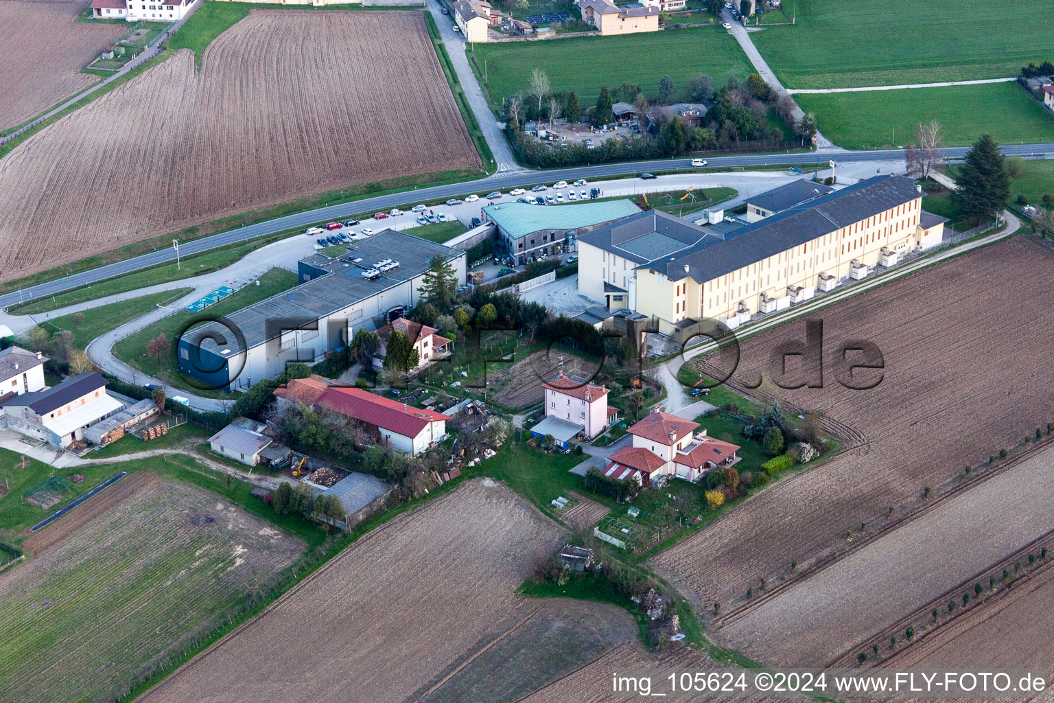 San Daniele del Friuli in the state Udine, Italy out of the air