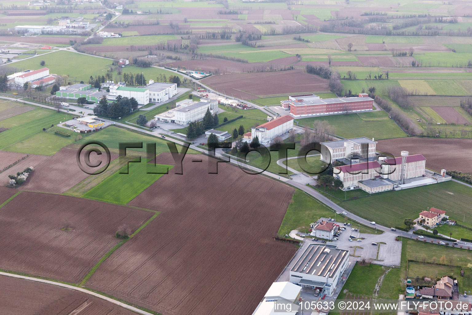 Drone image of San Daniele del Friuli in the state Udine, Italy