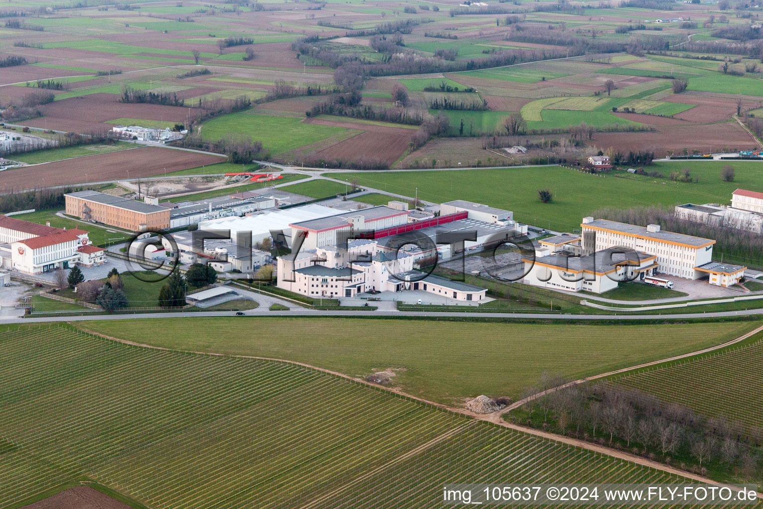 Aerial photograpy of Zona Industriale Prosciutti in the state Friuli Venezia Giulia, Italy