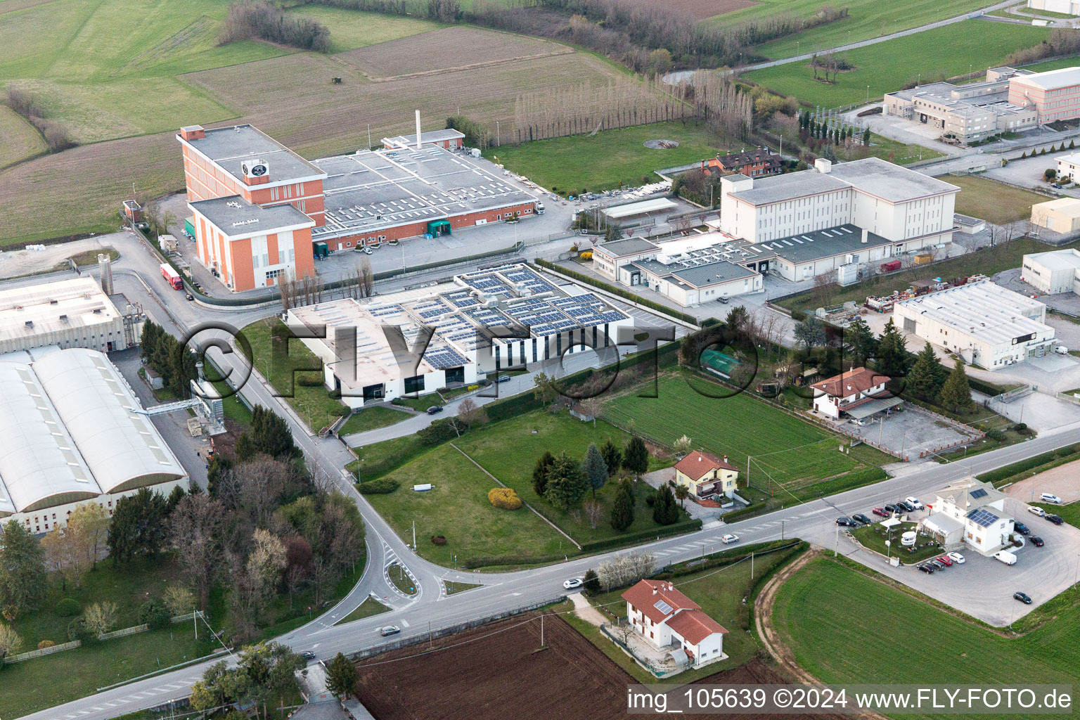 Zona Industriale Prosciutti in the state Friuli Venezia Giulia, Italy from above