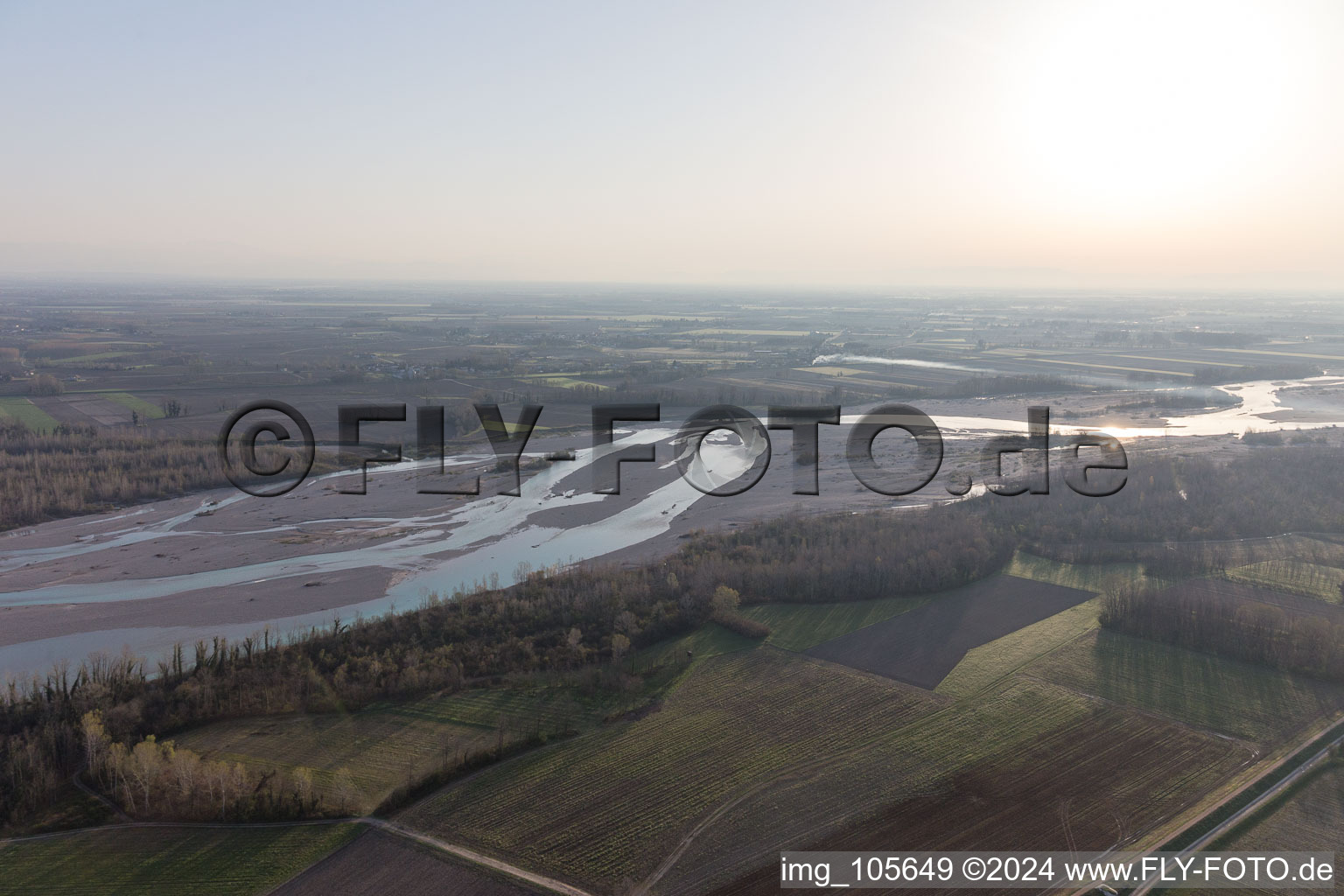 Aerial view of Carbona in the state Friuli Venezia Giulia, Italy