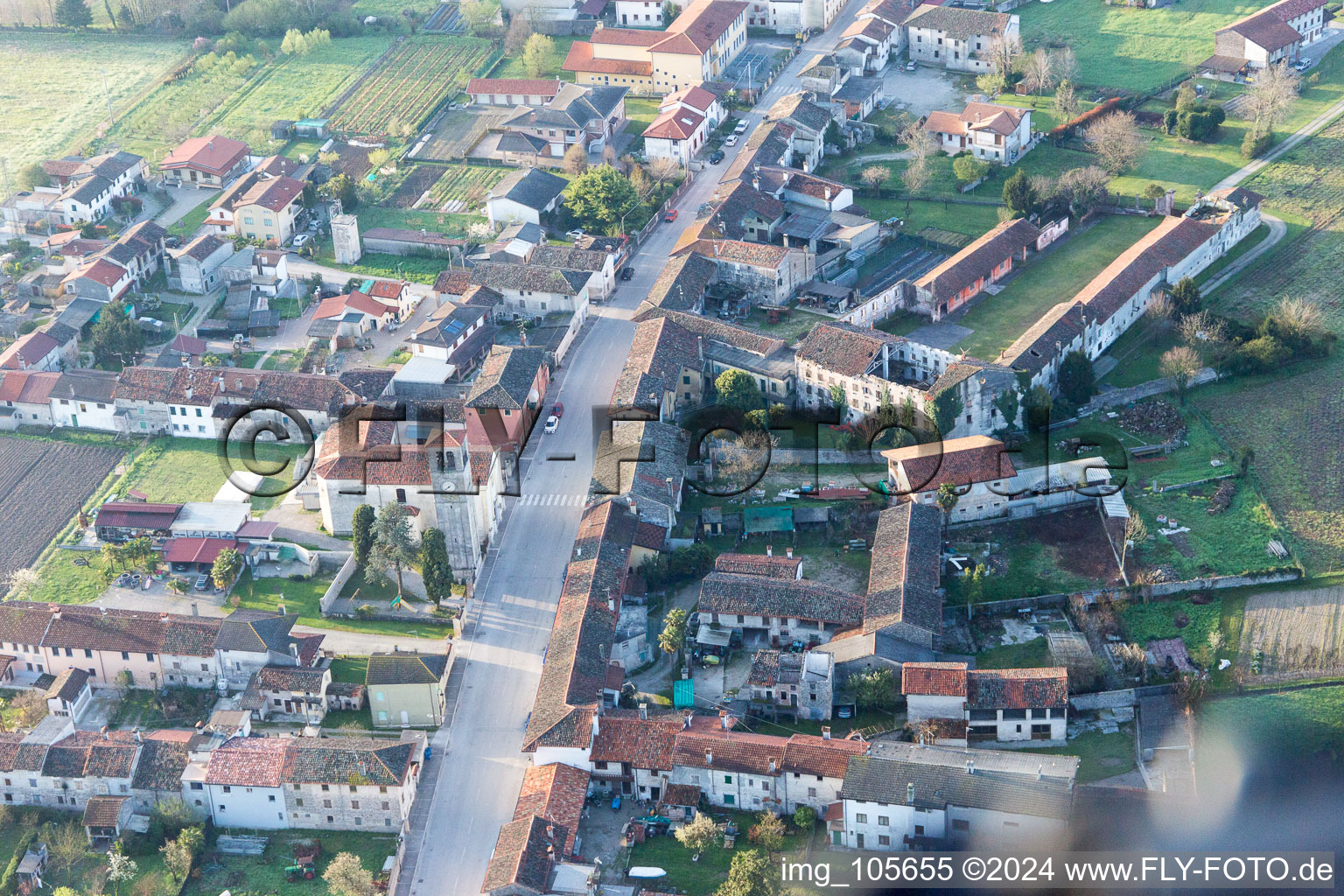 Oblique view of San Paolo in the state Friuli Venezia Giulia, Italy