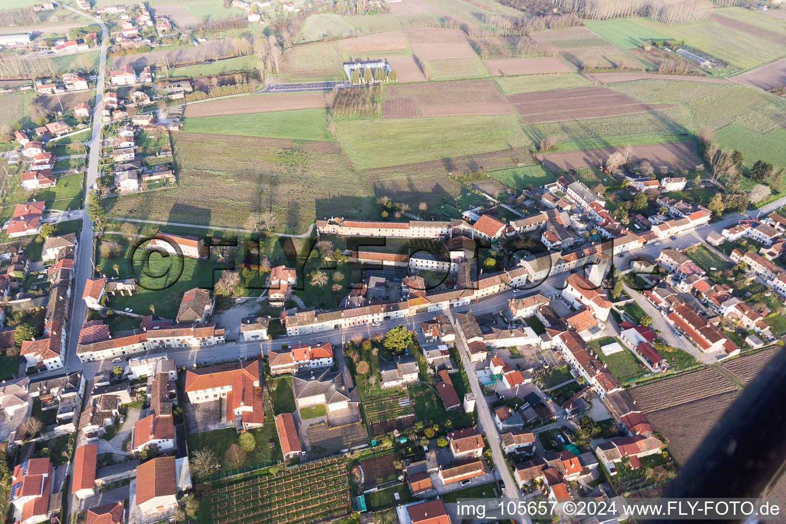 San Paolo in the state Friuli Venezia Giulia, Italy from above