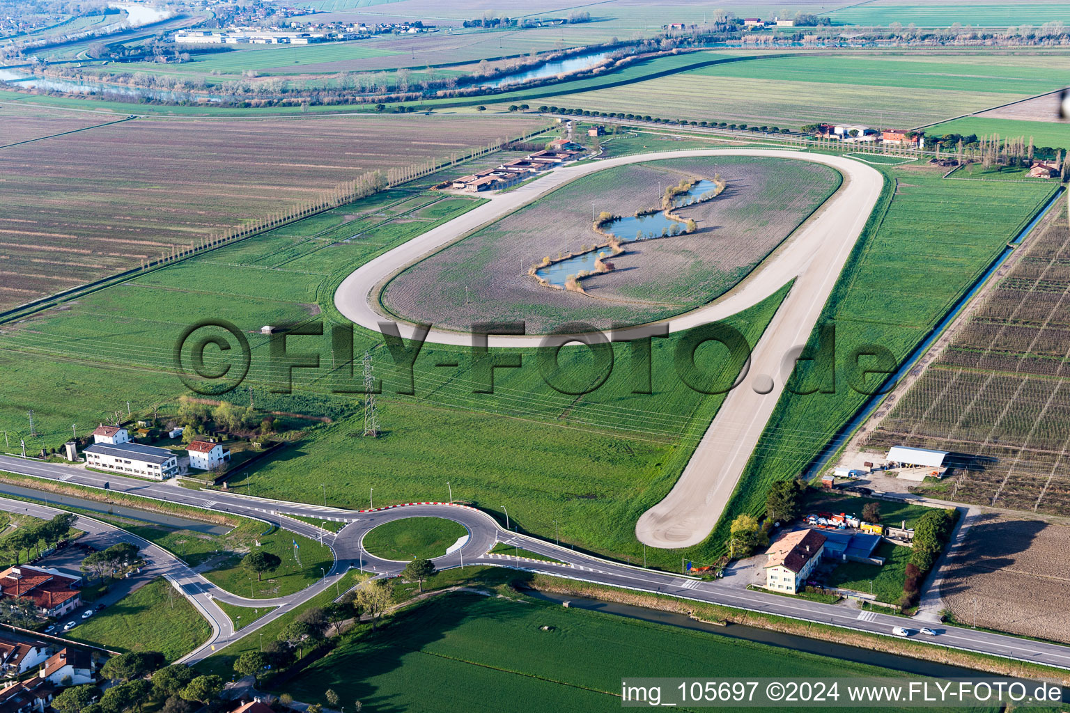 Racetrack racecourse - trotting in Latisana in Friuli-Venezia Giulia, Italy