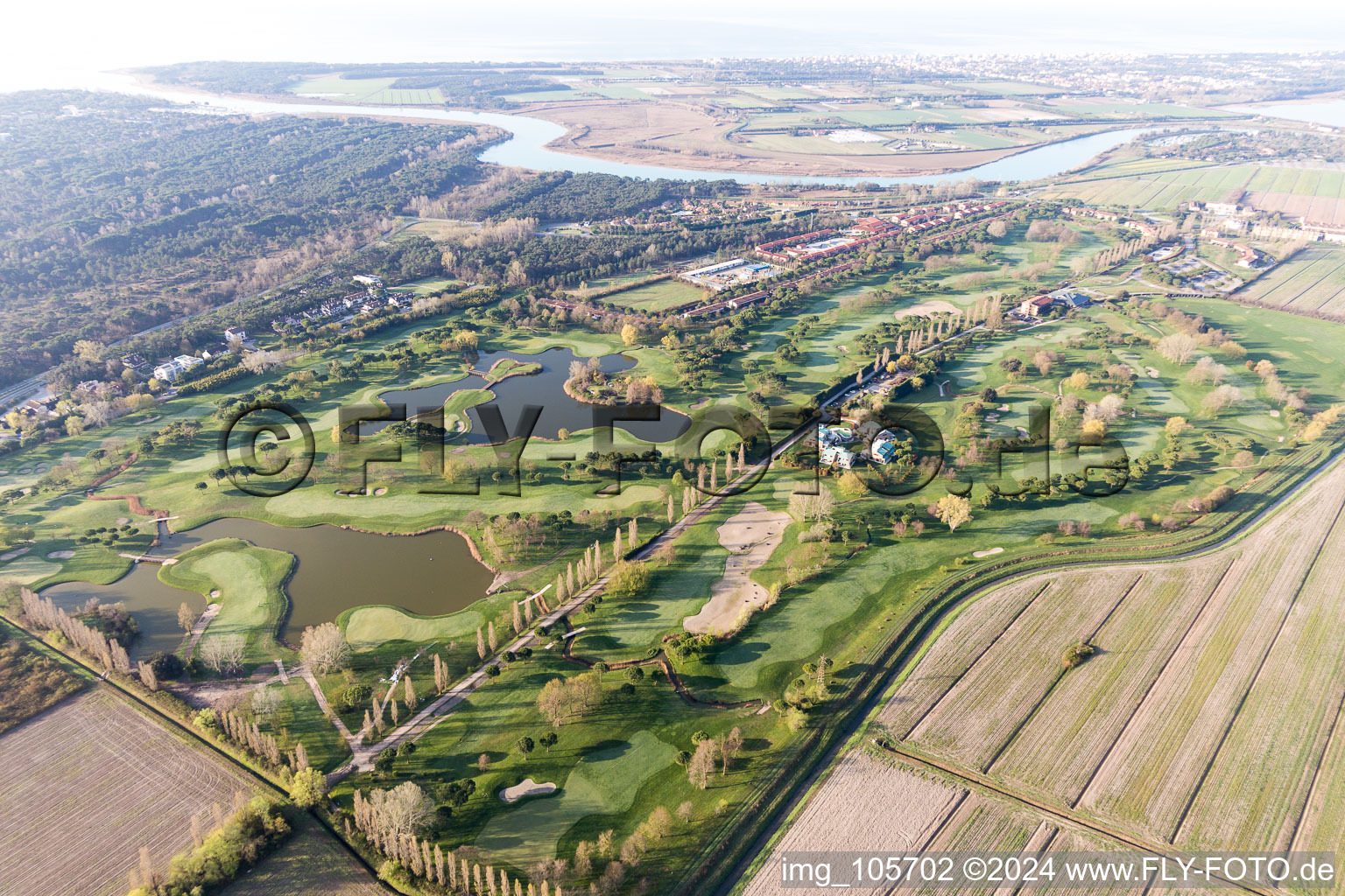 Lignano Pineta in the state Friuli Venezia Giulia, Italy out of the air