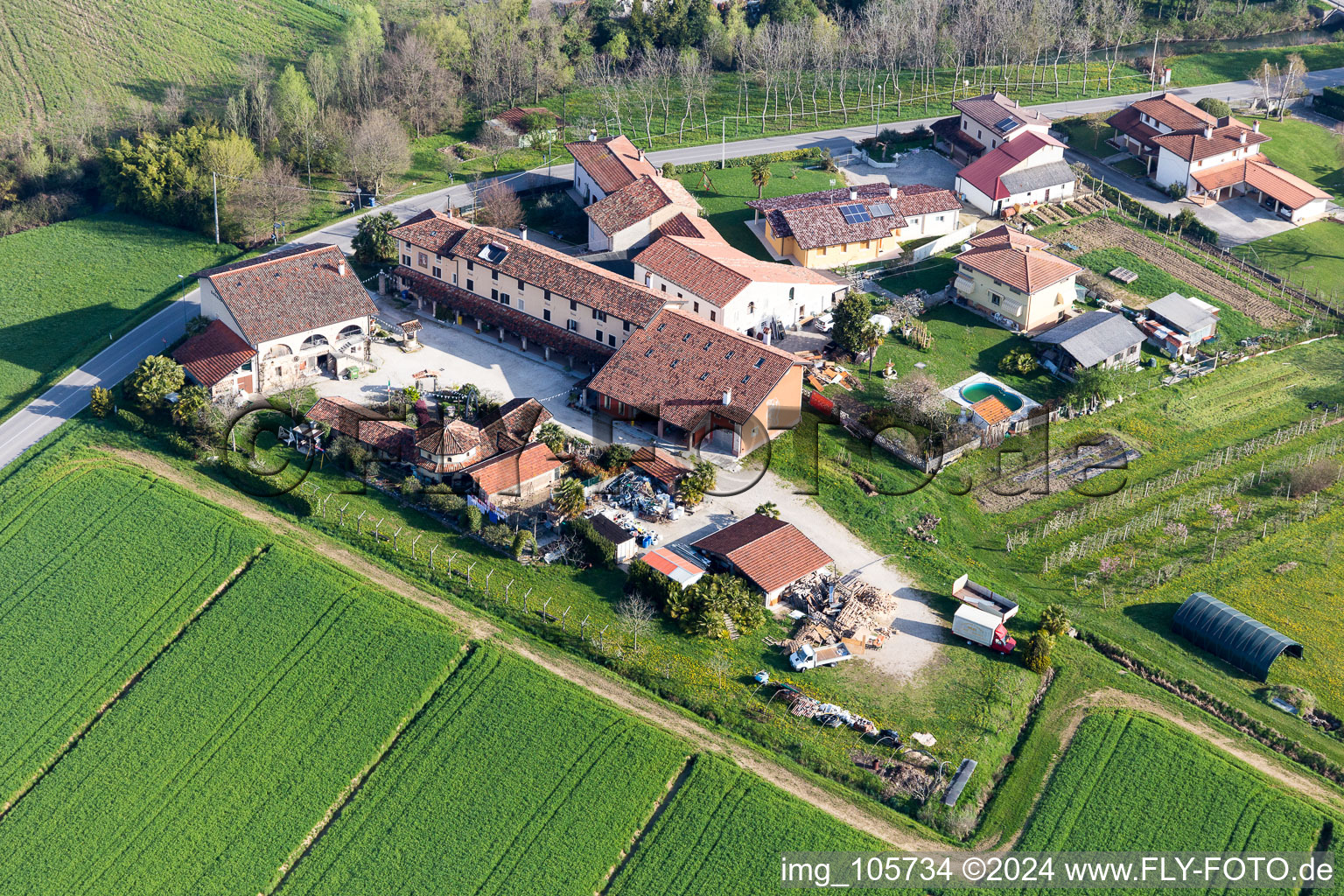 Aerial photograpy of Colle in the state Friuli Venezia Giulia, Italy