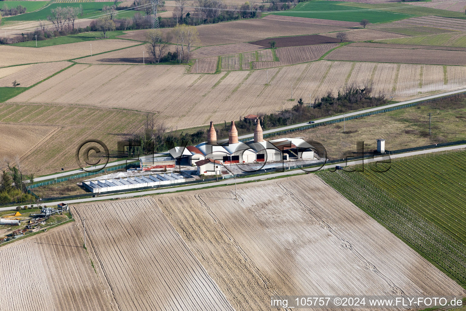 Aerial view of San Lorenzo in the state Friuli Venezia Giulia, Italy