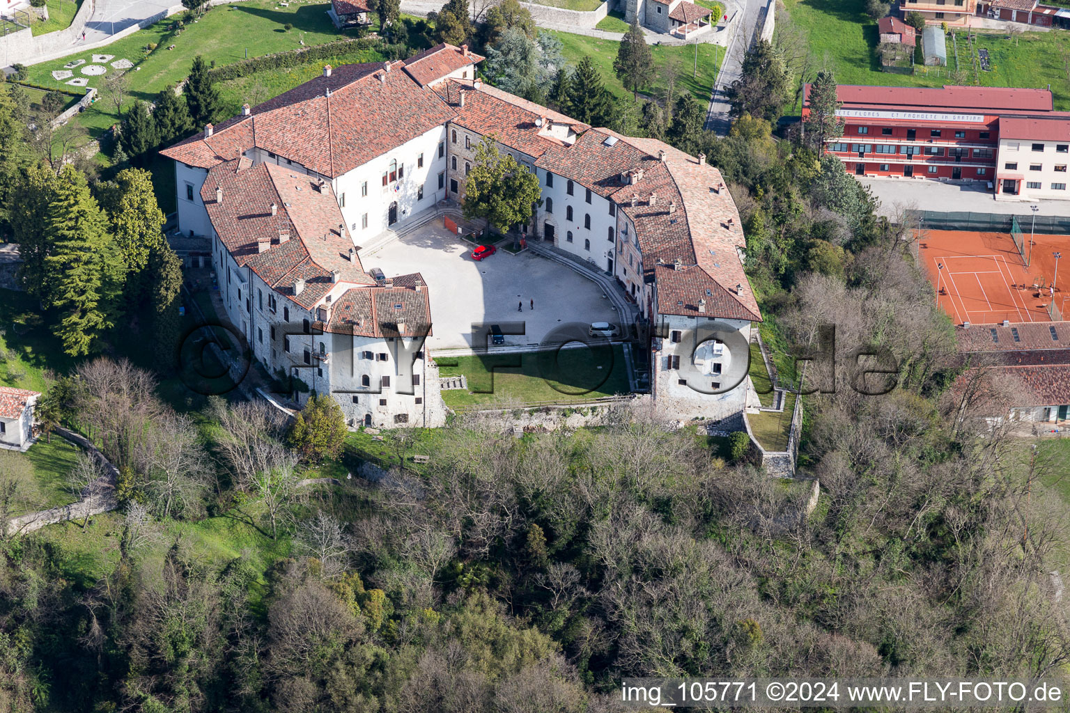 Aerial photograpy of Fattoria Martina in the state Friuli Venezia Giulia, Italy