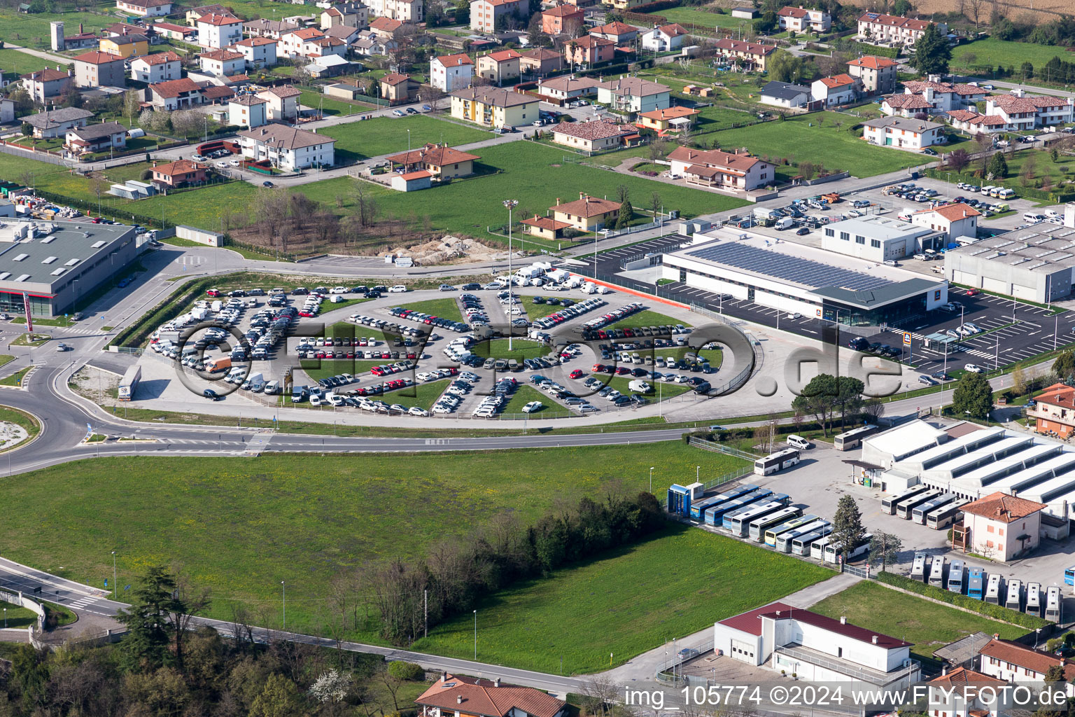 Oblique view of Fattoria Martina in the state Friuli Venezia Giulia, Italy