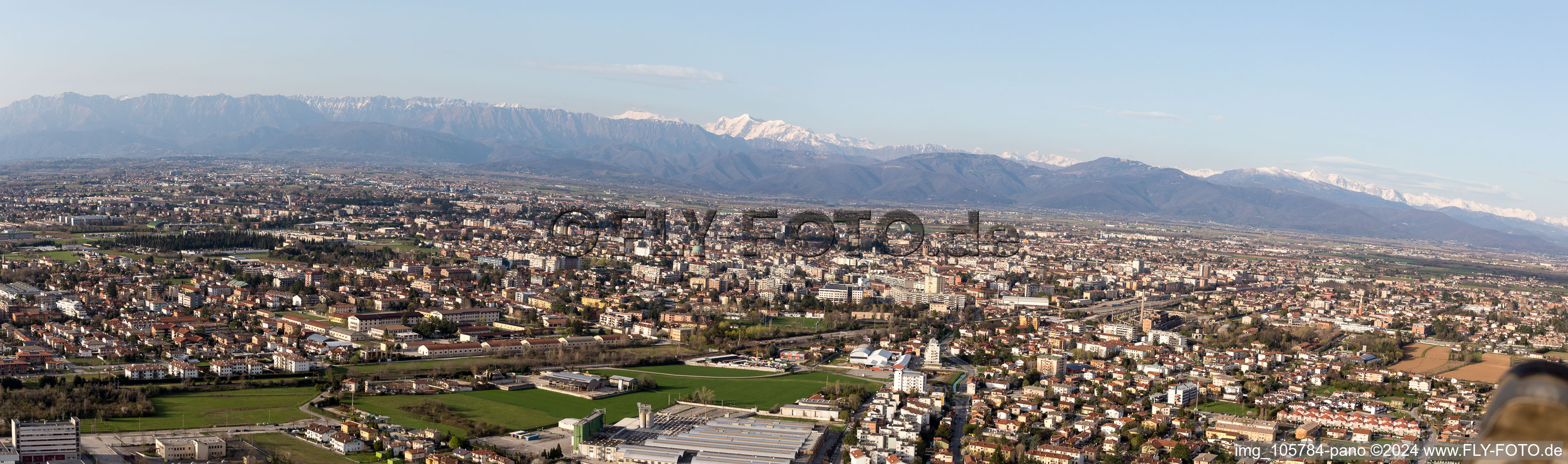 Panorama in Basaldella in the state Friuli Venezia Giulia, Italy