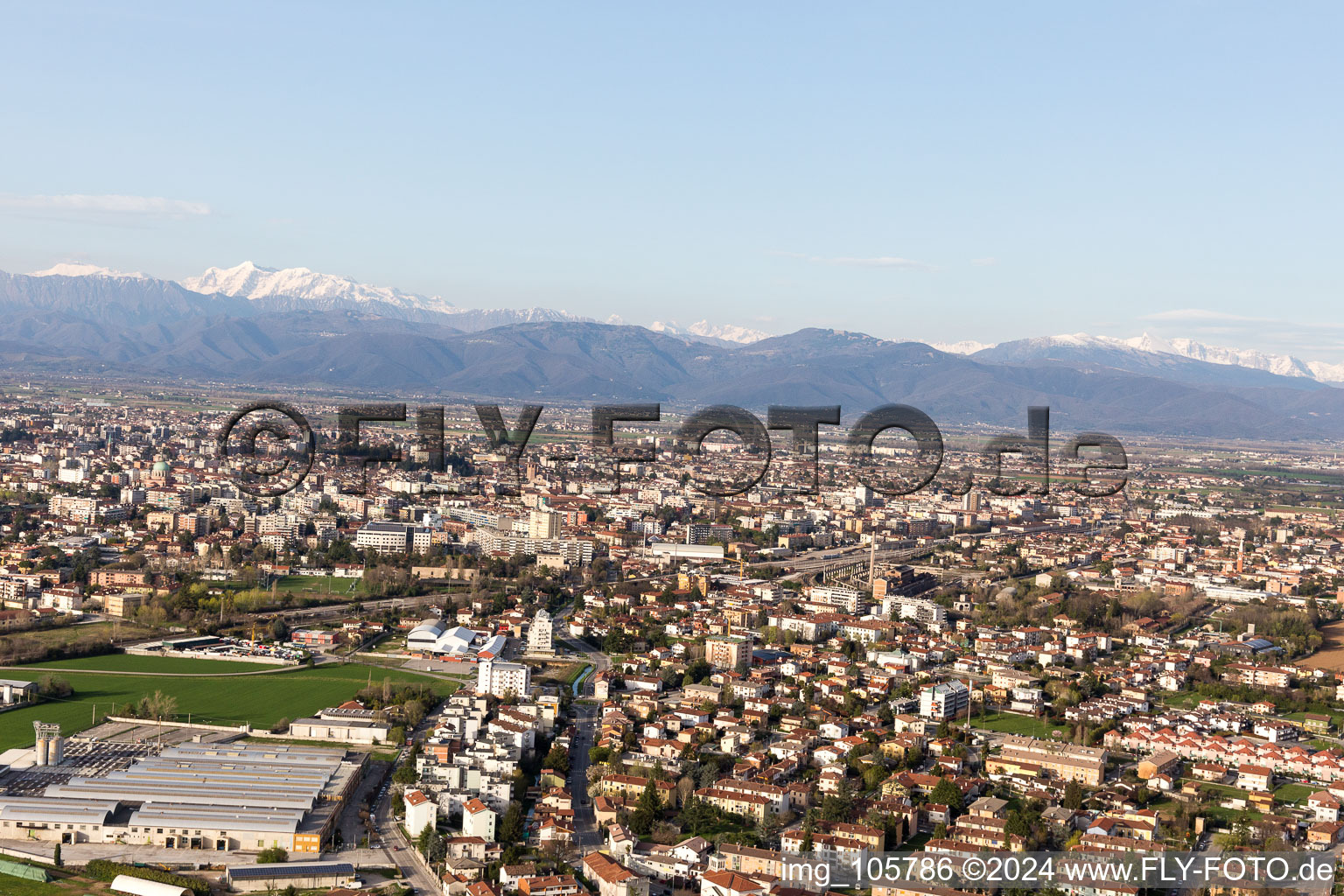 Basaldella in the state Friuli Venezia Giulia, Italy from above