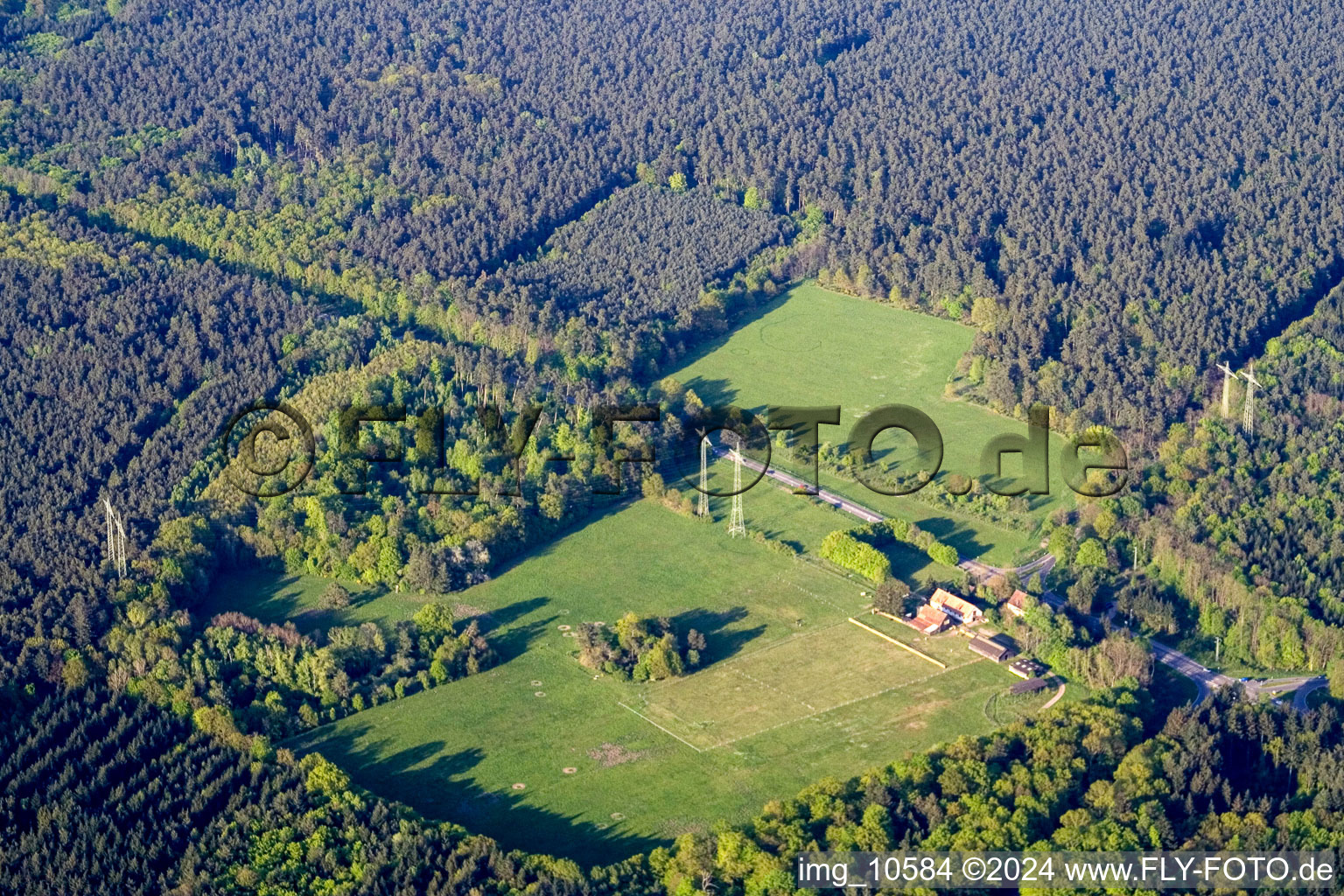 Langenberg in the state Rhineland-Palatinate, Germany from above