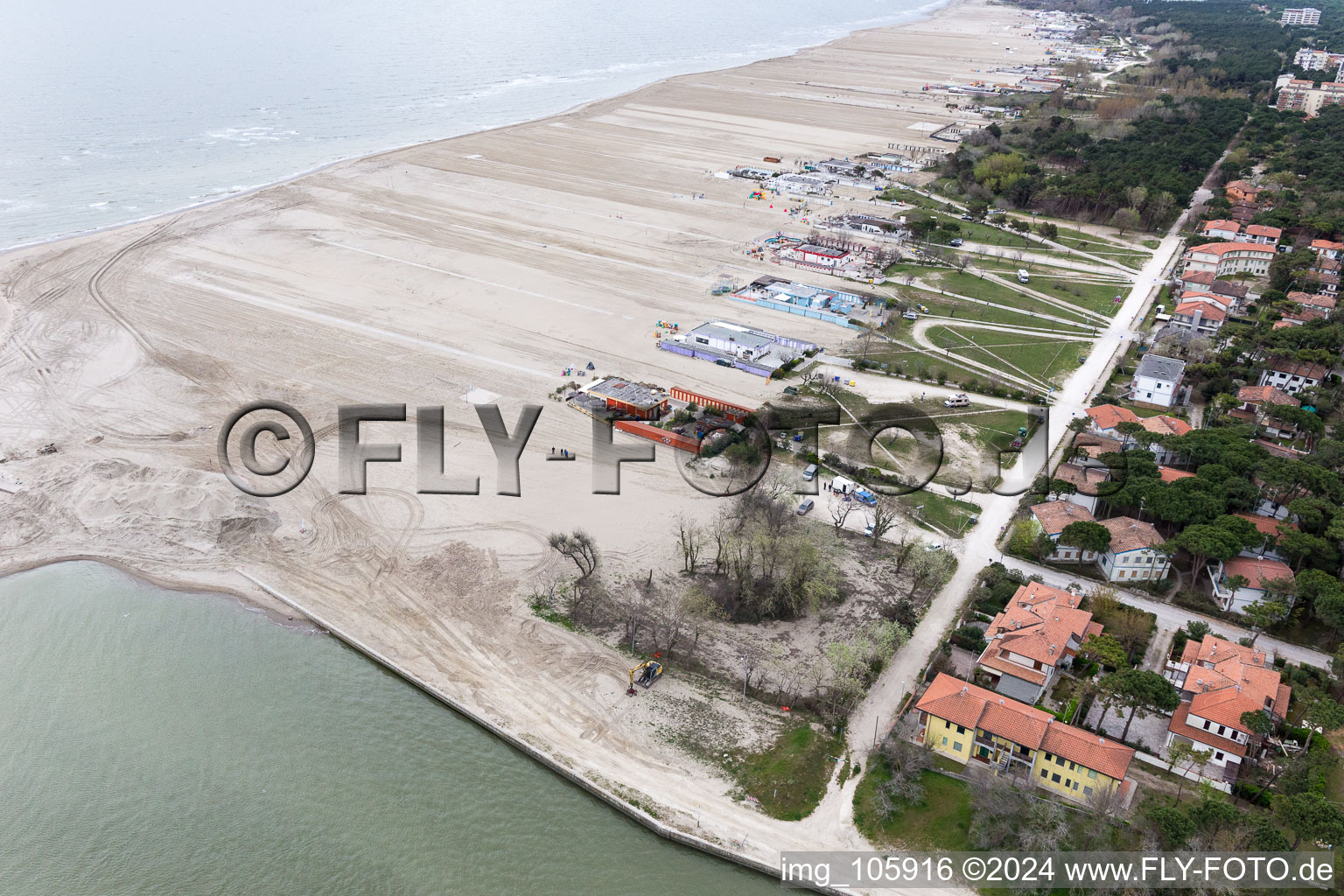 Drone image of Lido degli Estensi in the state Emilia Romagna, Italy