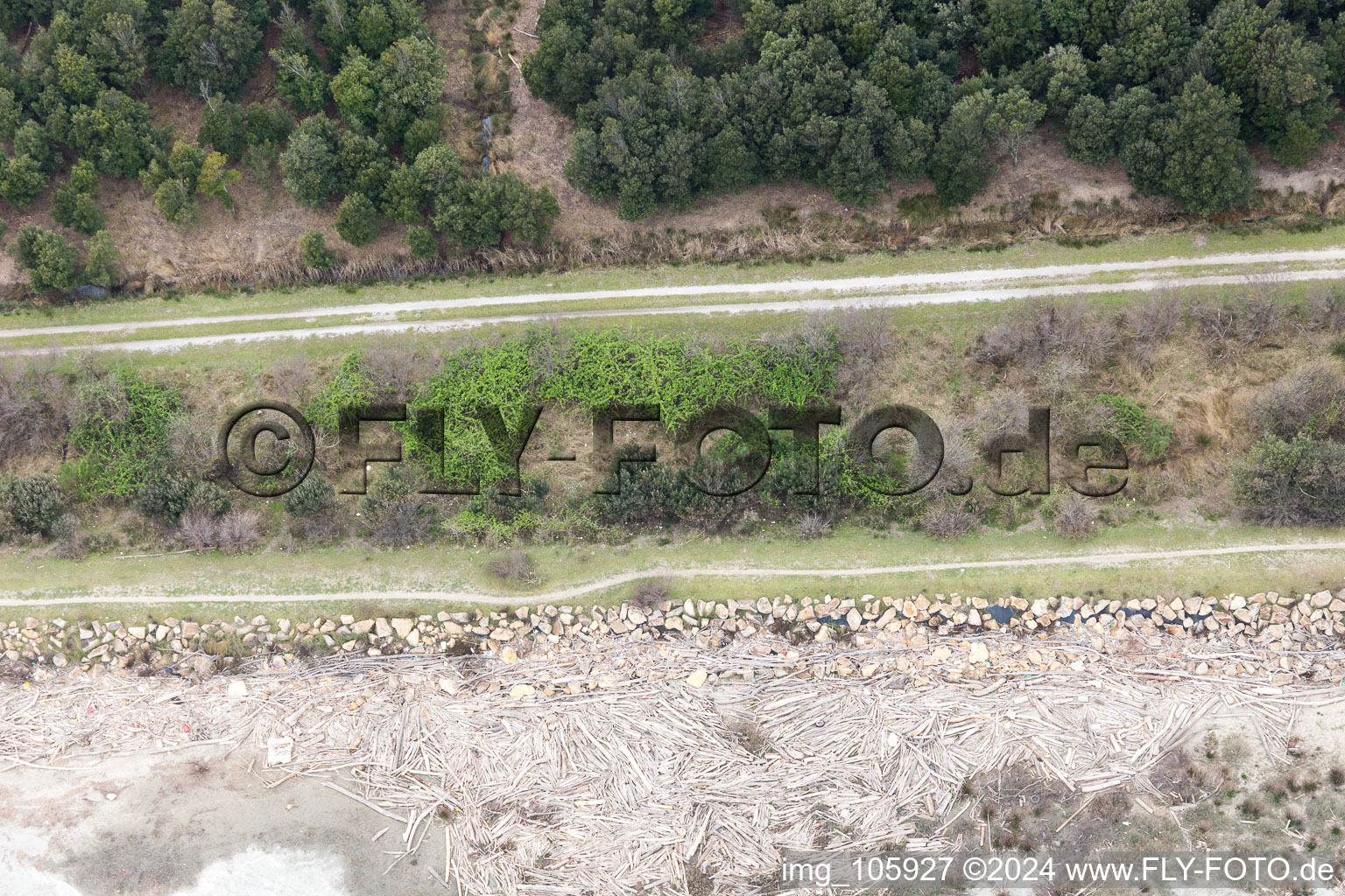 Borgo Manara in the state Emilia Romagna, Italy from the plane