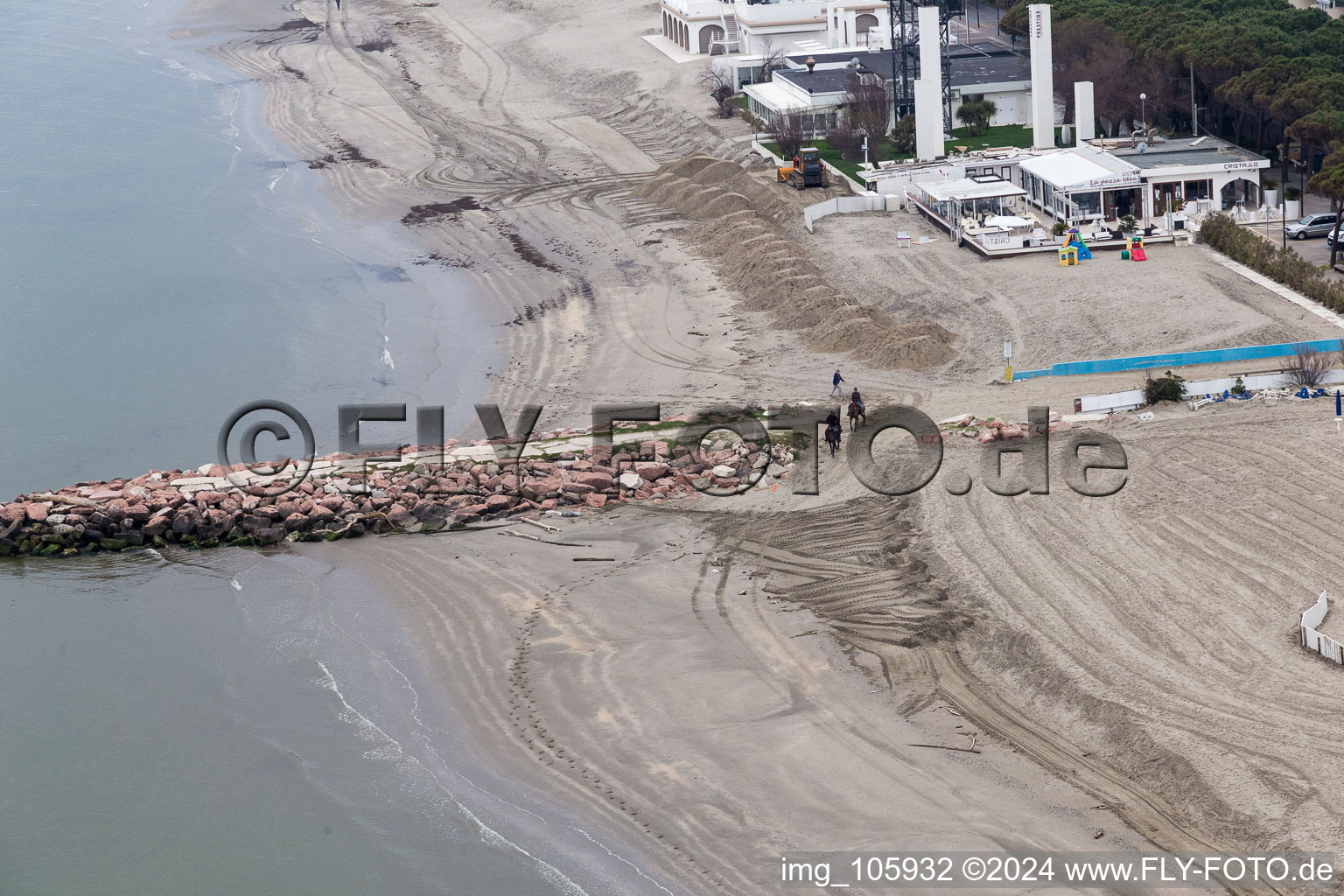 Oblique view of Lido delle Nazioni in the state Emilia Romagna, Italy