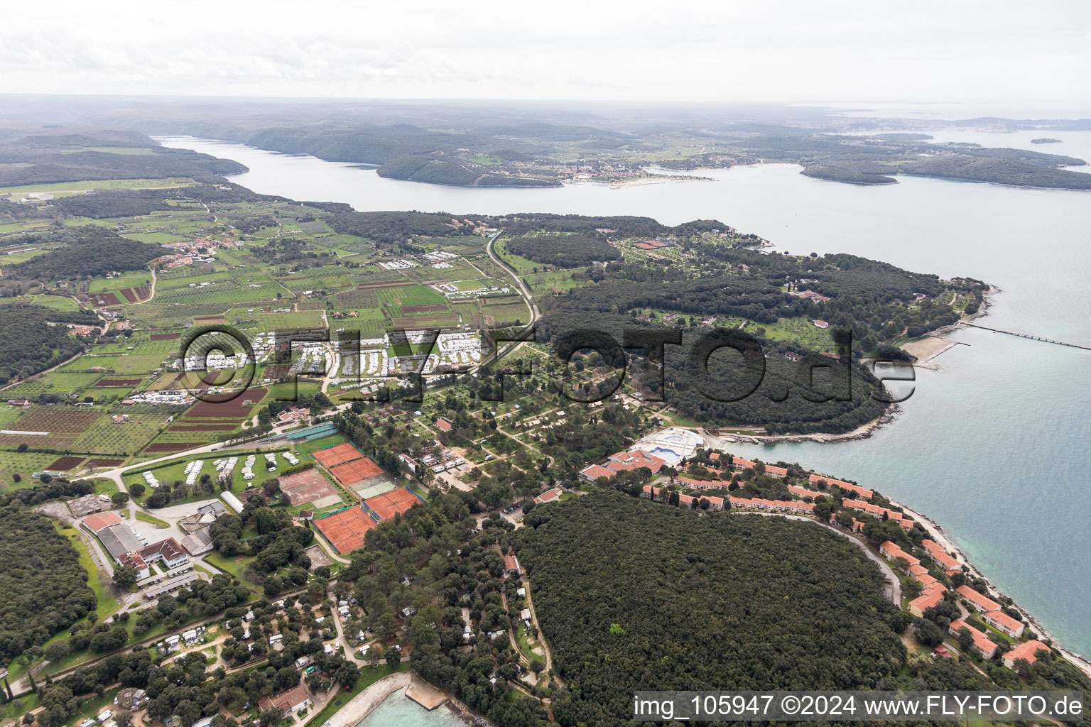 Aerial view of Anita in the state Gespanschaft Istrien, Croatia