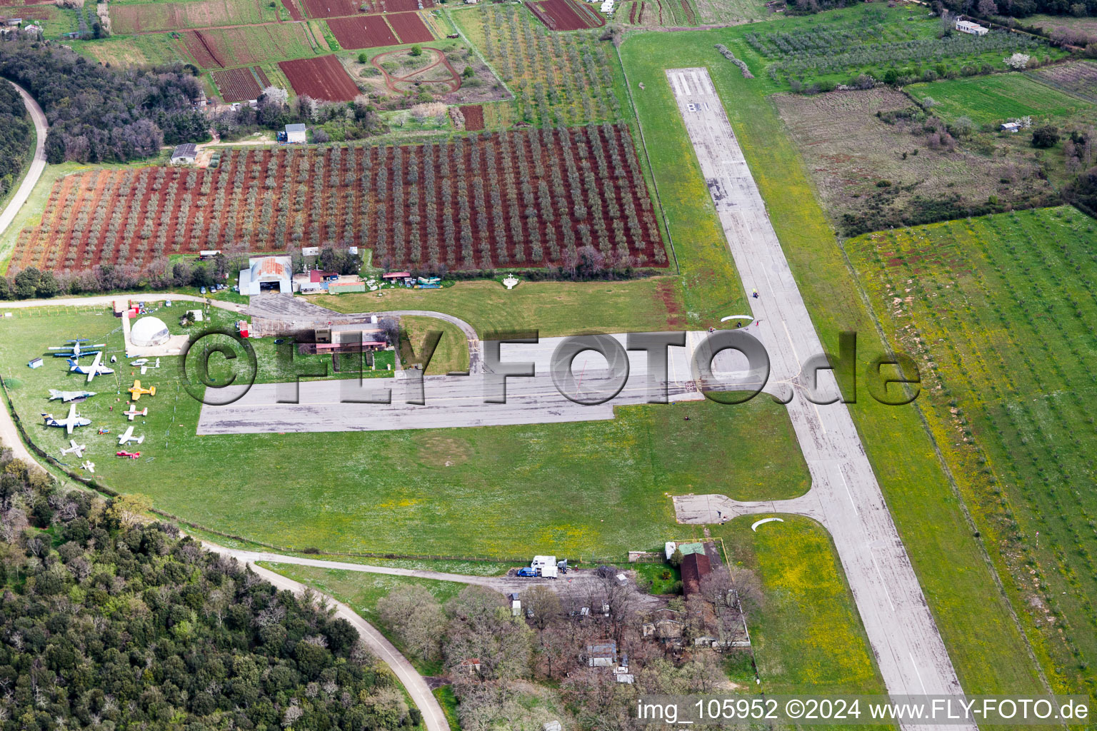 Drone image of Vrsar in the state Gespanschaft Istrien, Croatia