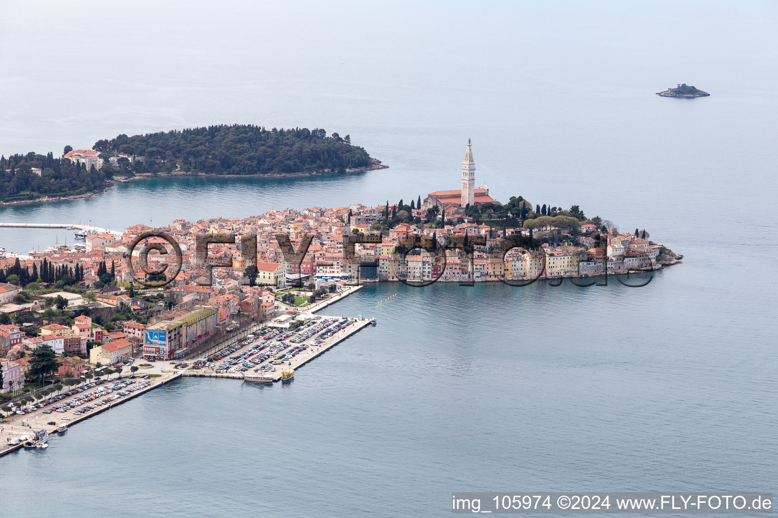 Aerial view of Štanga in the state Gespanschaft Istrien, Croatia