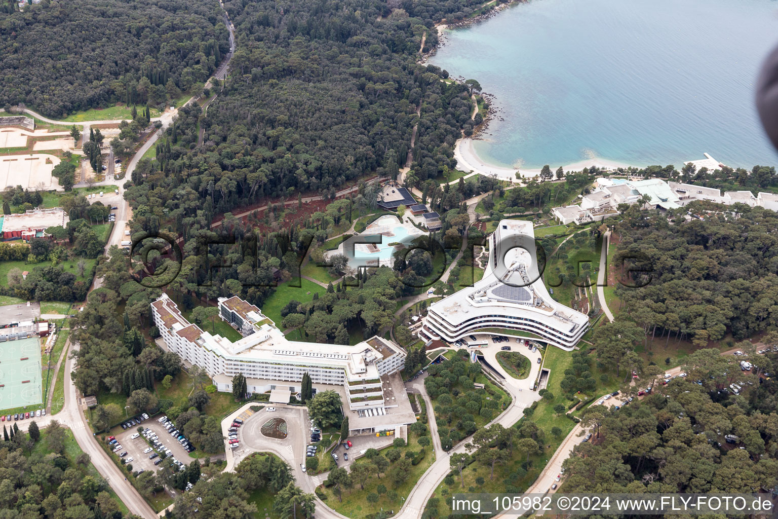 Rovinj in the state Gespanschaft Istrien, Croatia from the plane