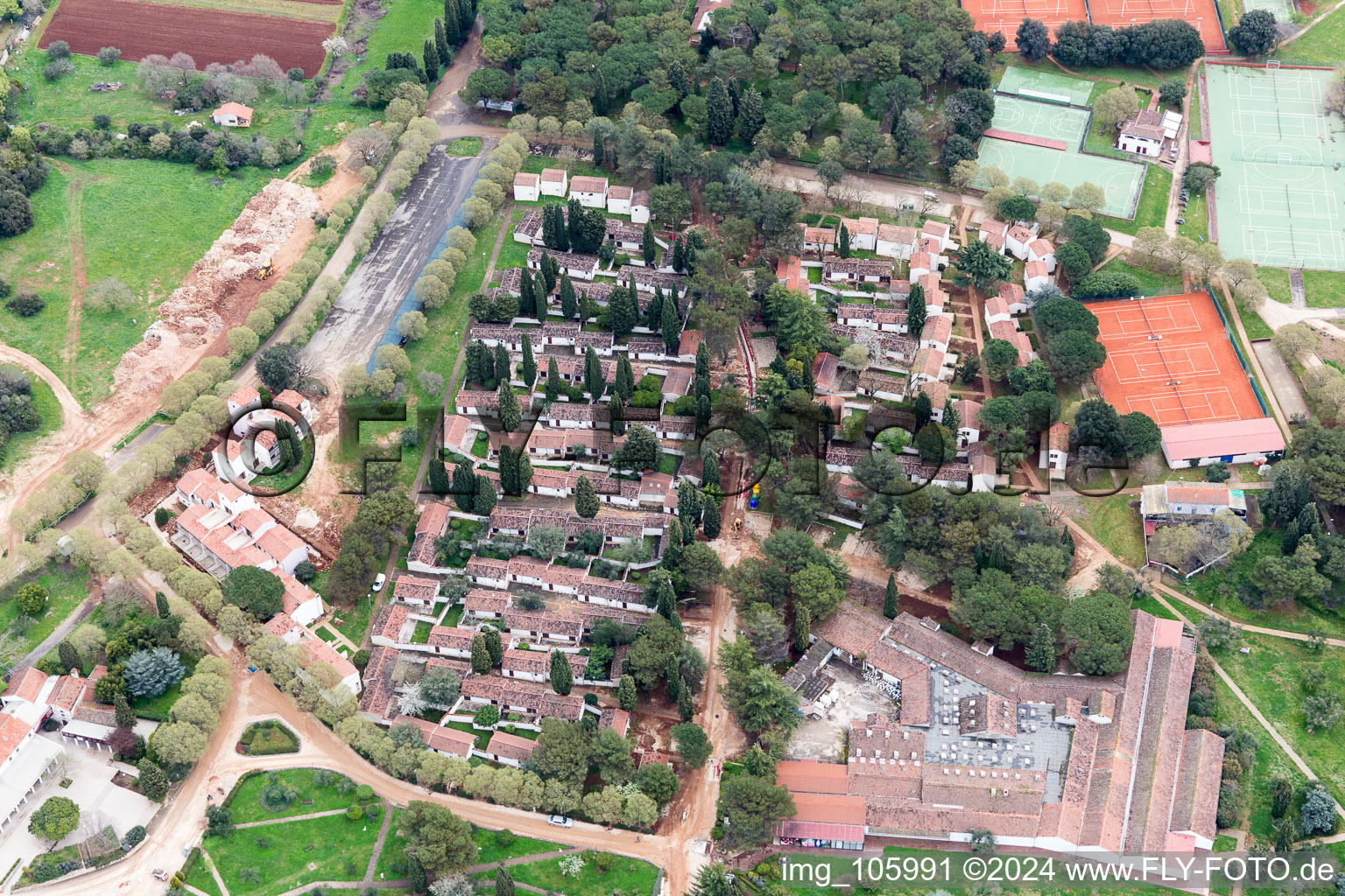 Aerial photograpy of Polari in the state Gespanschaft Istrien, Croatia