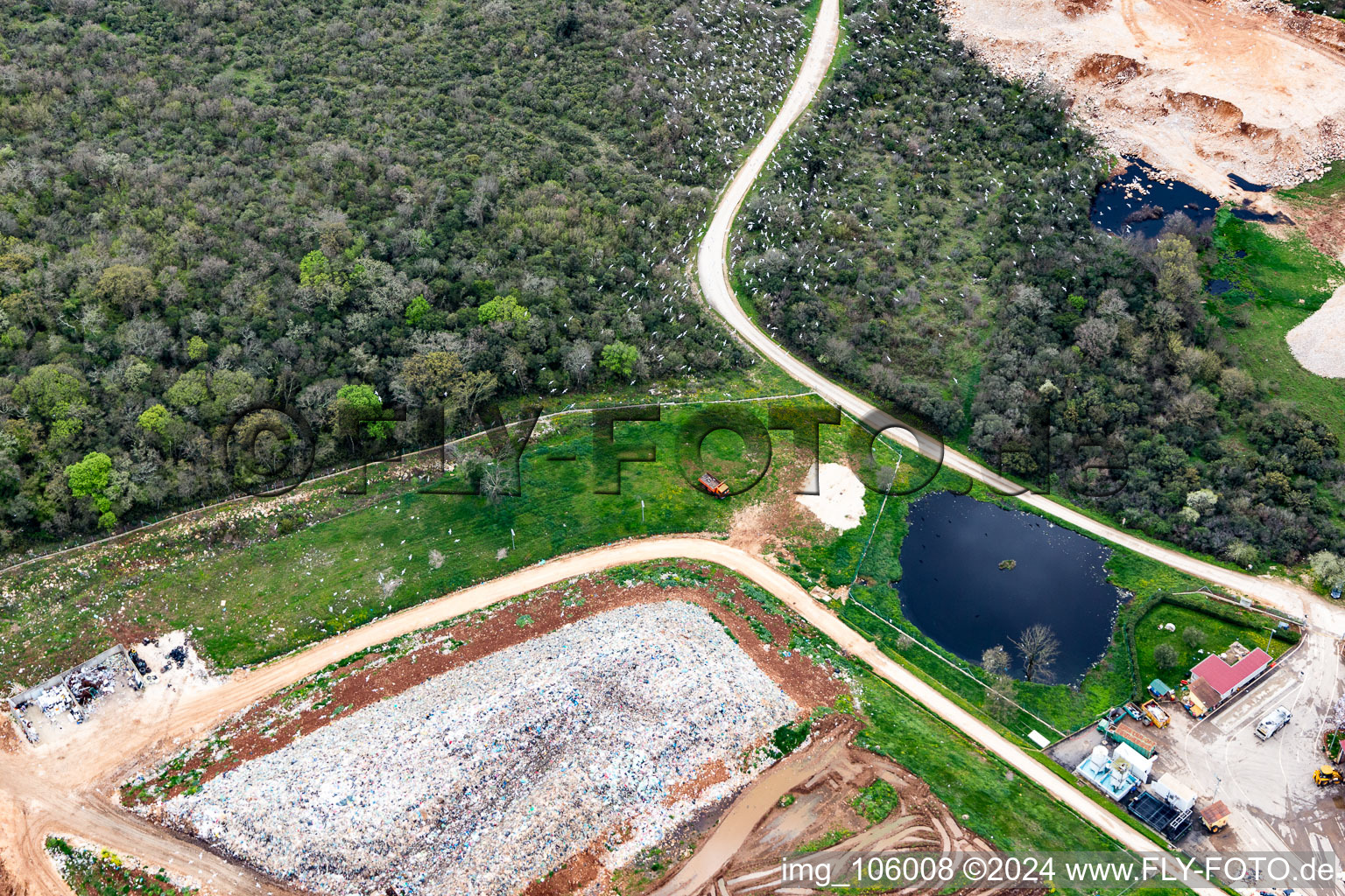 Aerial photograpy of Rovinj in the state Gespanschaft Istrien, Croatia