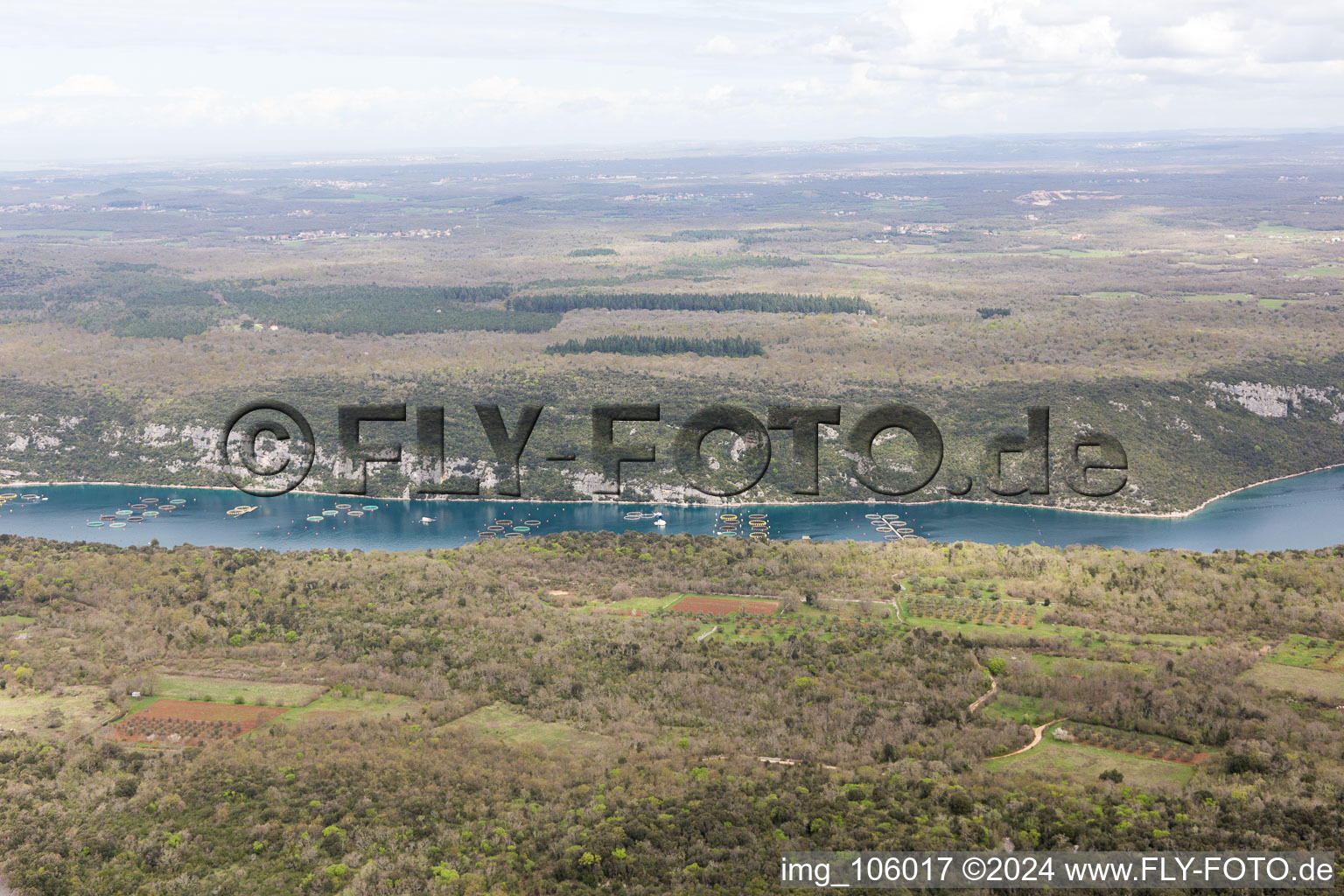 Aerial photograpy of Rovinjsko Selo in the state Gespanschaft Istrien, Croatia