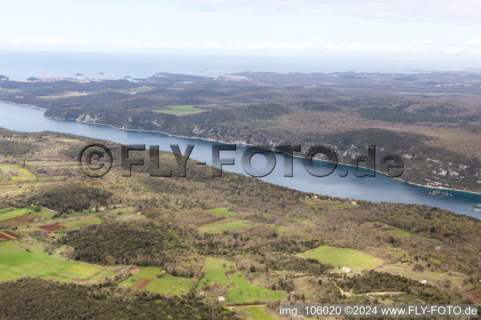 Rovinjsko Selo in the state Gespanschaft Istrien, Croatia out of the air