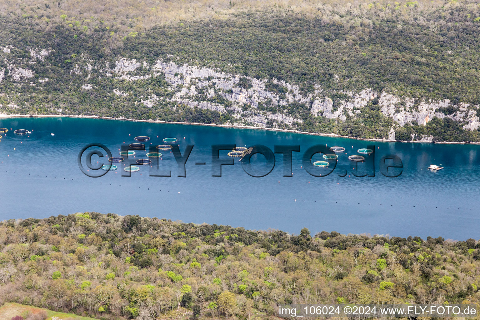 Aerial view of Matosovici in the state Gespanschaft Istrien, Croatia