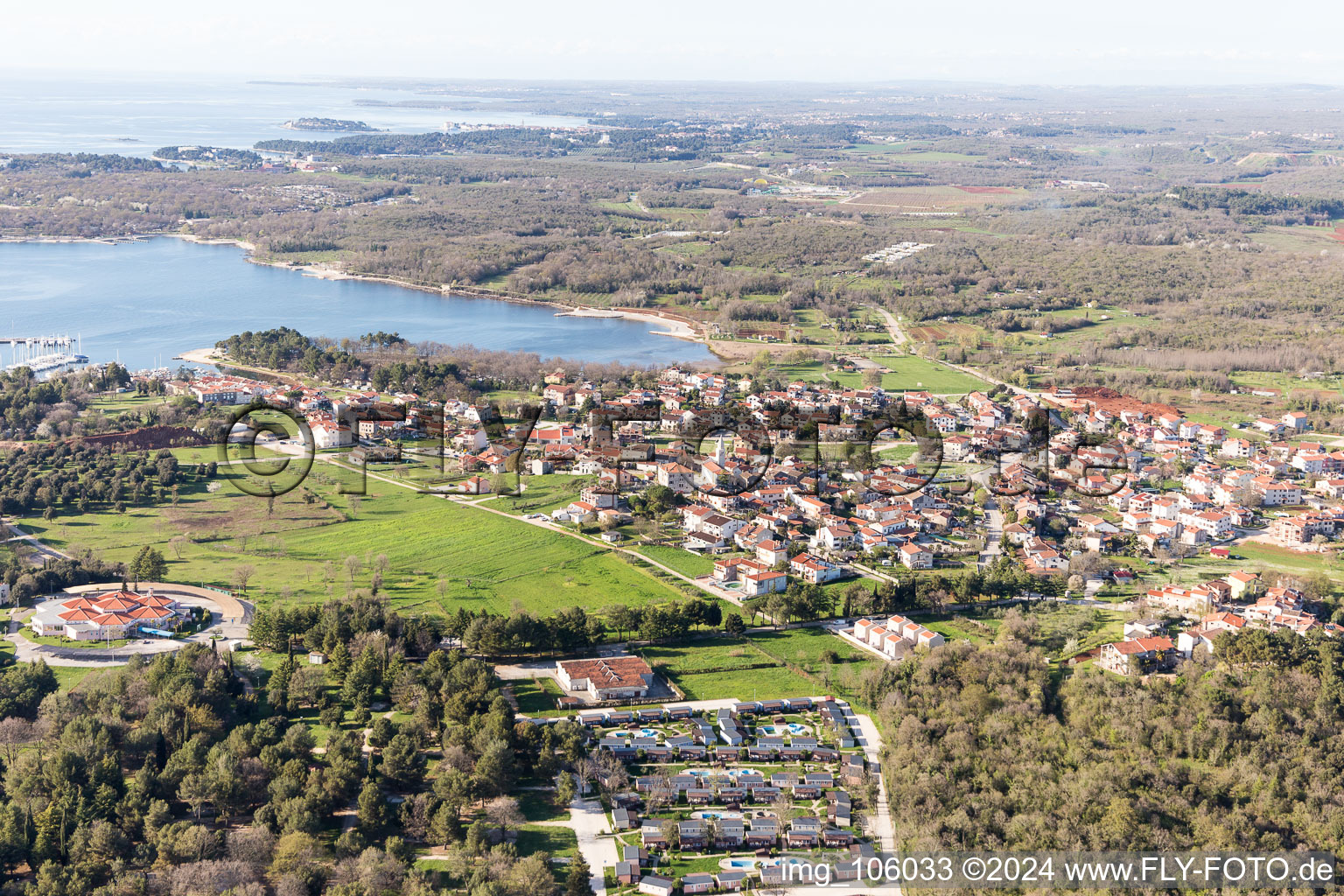 Aerial photograpy of Stancija Valkanela in the state Gespanschaft Istrien, Croatia