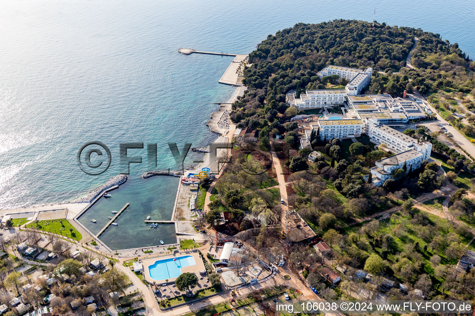 Aerial photograpy of Funtana in the state Gespanschaft Istrien, Croatia