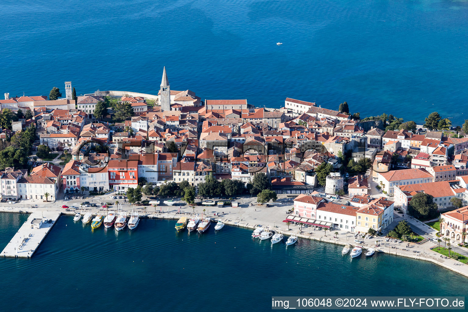 Sveti Duh in the state Gespanschaft Istrien, Croatia from above